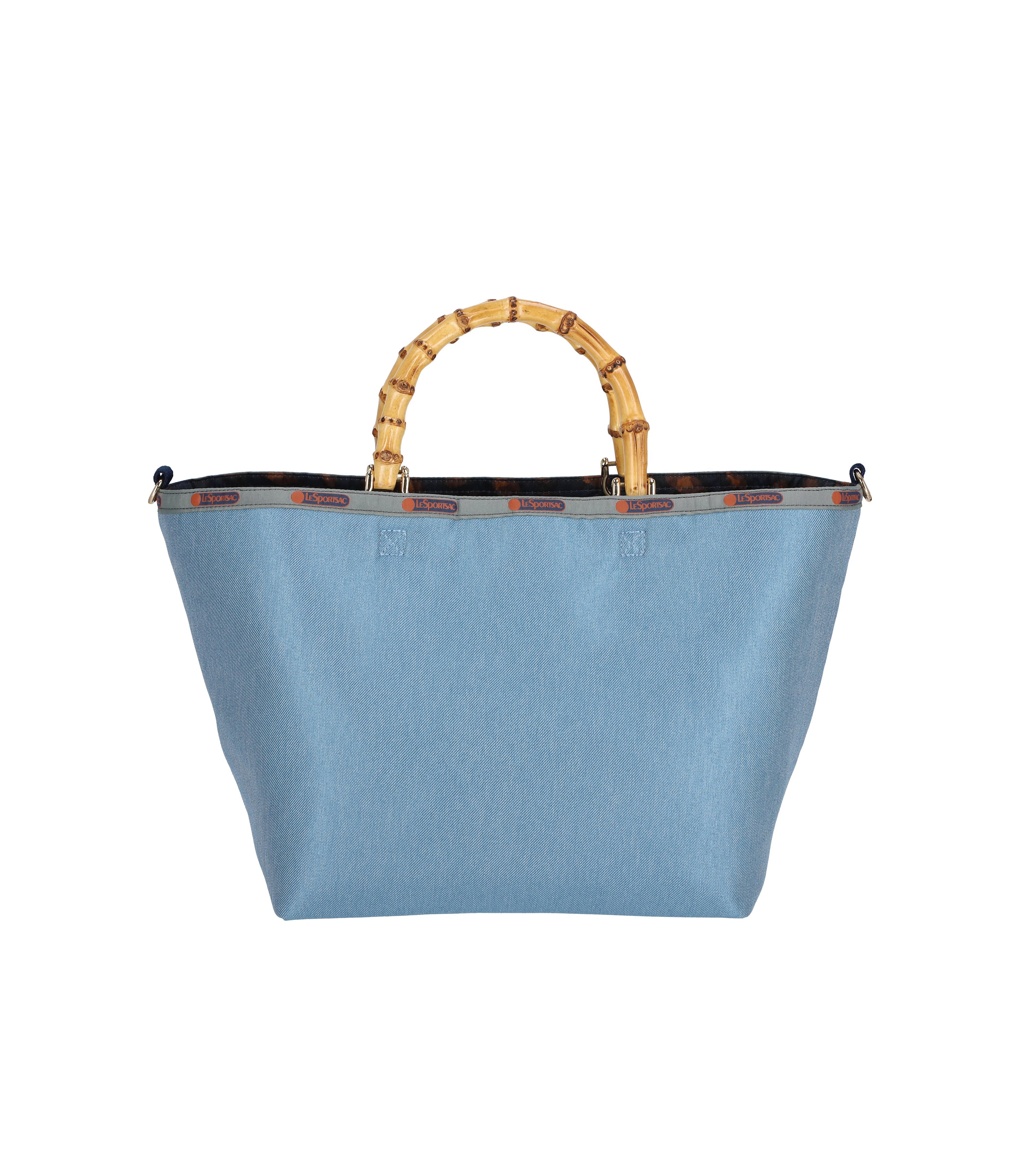 【orange】LeSportsac MED BAMBOO RAFFIA Extra Small Bamboo Tote - Warm Camel Leopard Fur – LeSportsac