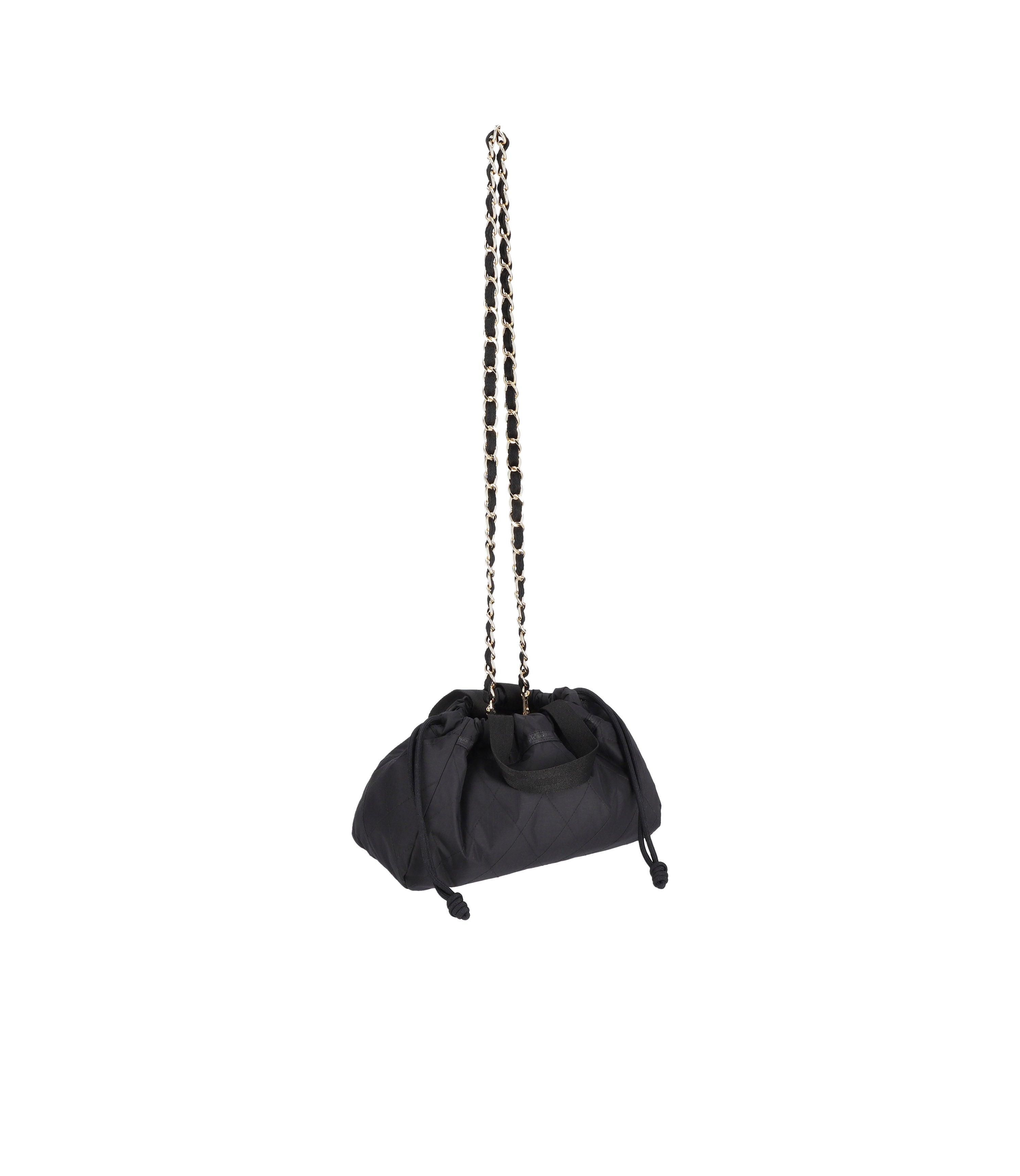 Chain East/West Drawstring Bag - Midnight Quilt Chain – LeSportsac