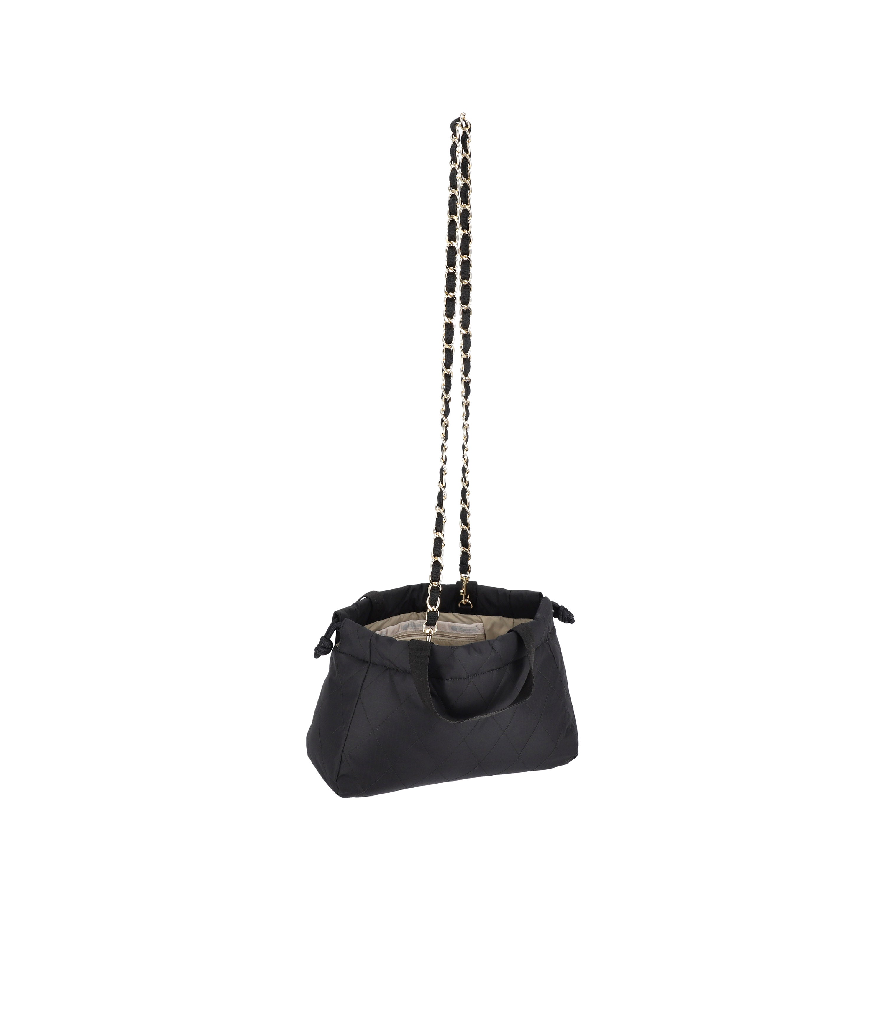 Chain East/West Drawstring Bag - Midnight Quilt Chain – LeSportsac