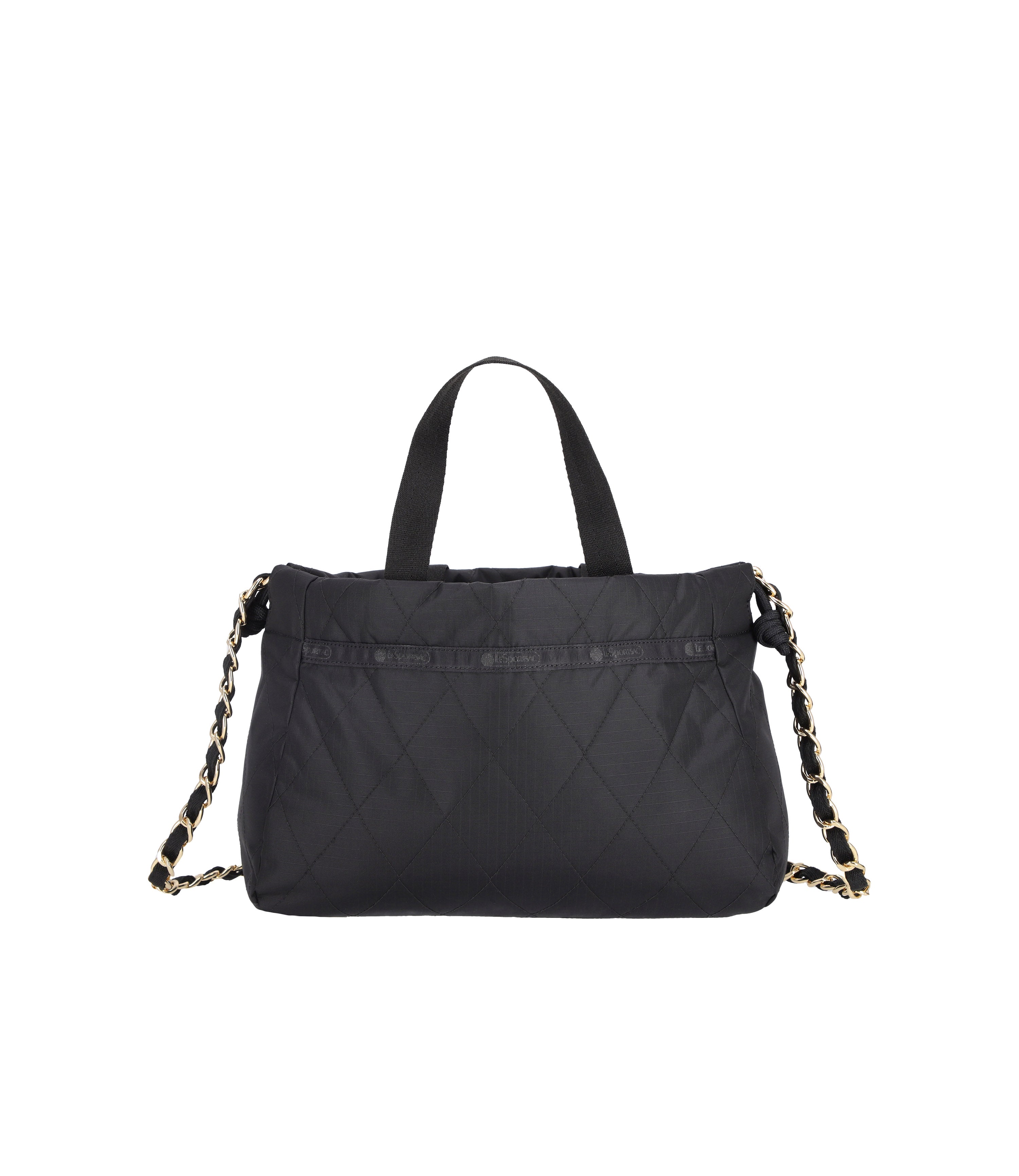 Chain East/West Drawstring Bag - Midnight Quilt Chain – LeSportsac