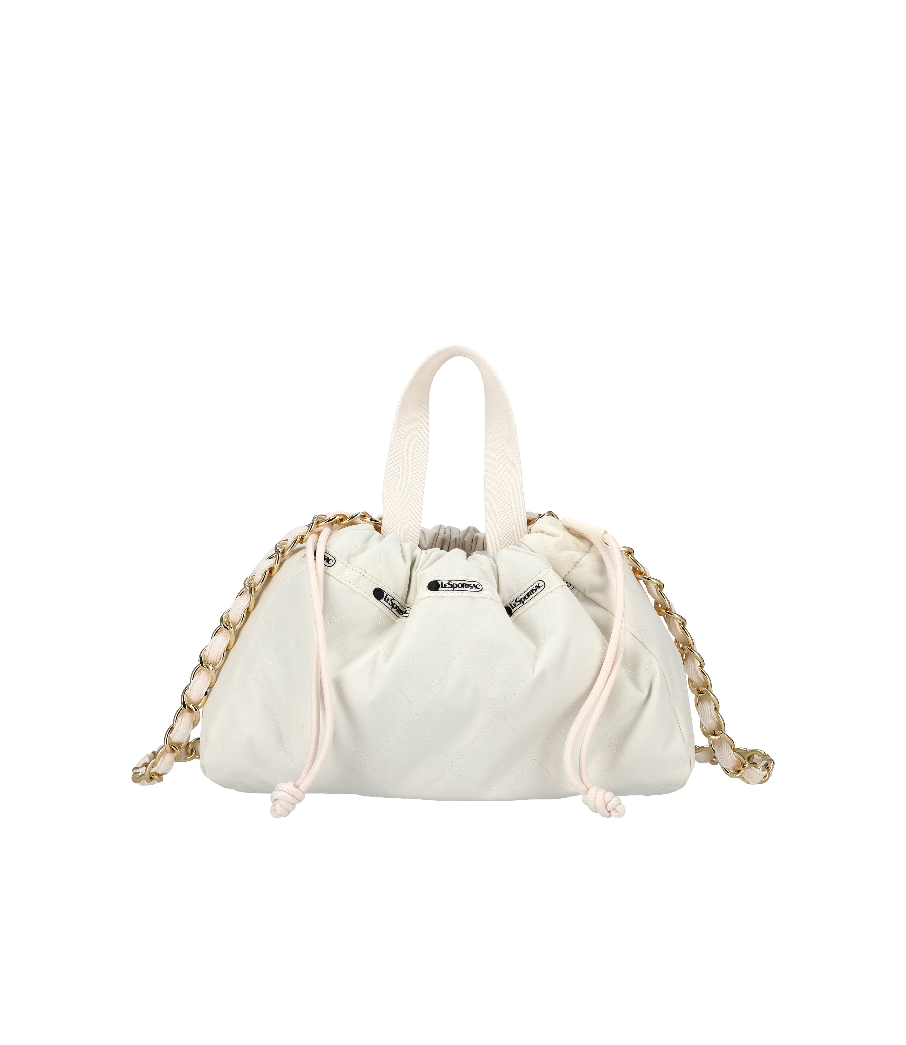 Chain East/West Drawstring Bag - Luna Quilt Chain – LeSportsac