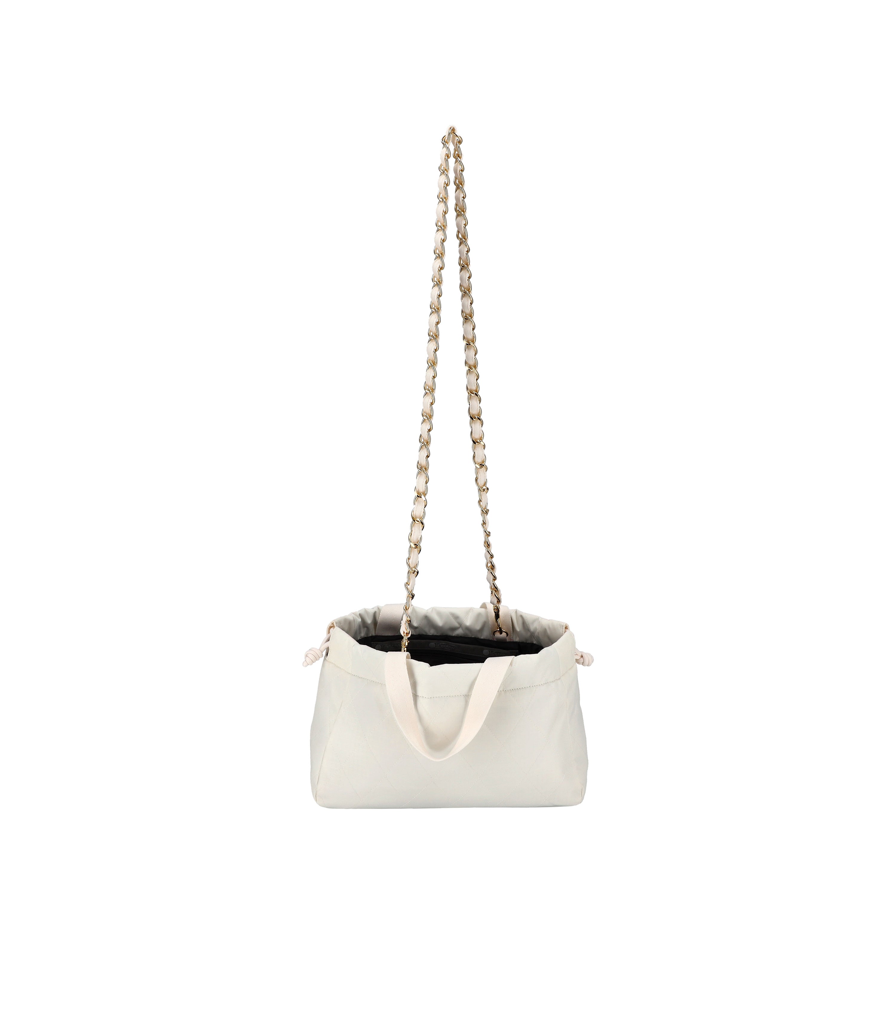 Chain East/West Drawstring Bag - Luna Quilt Chain – LeSportsac