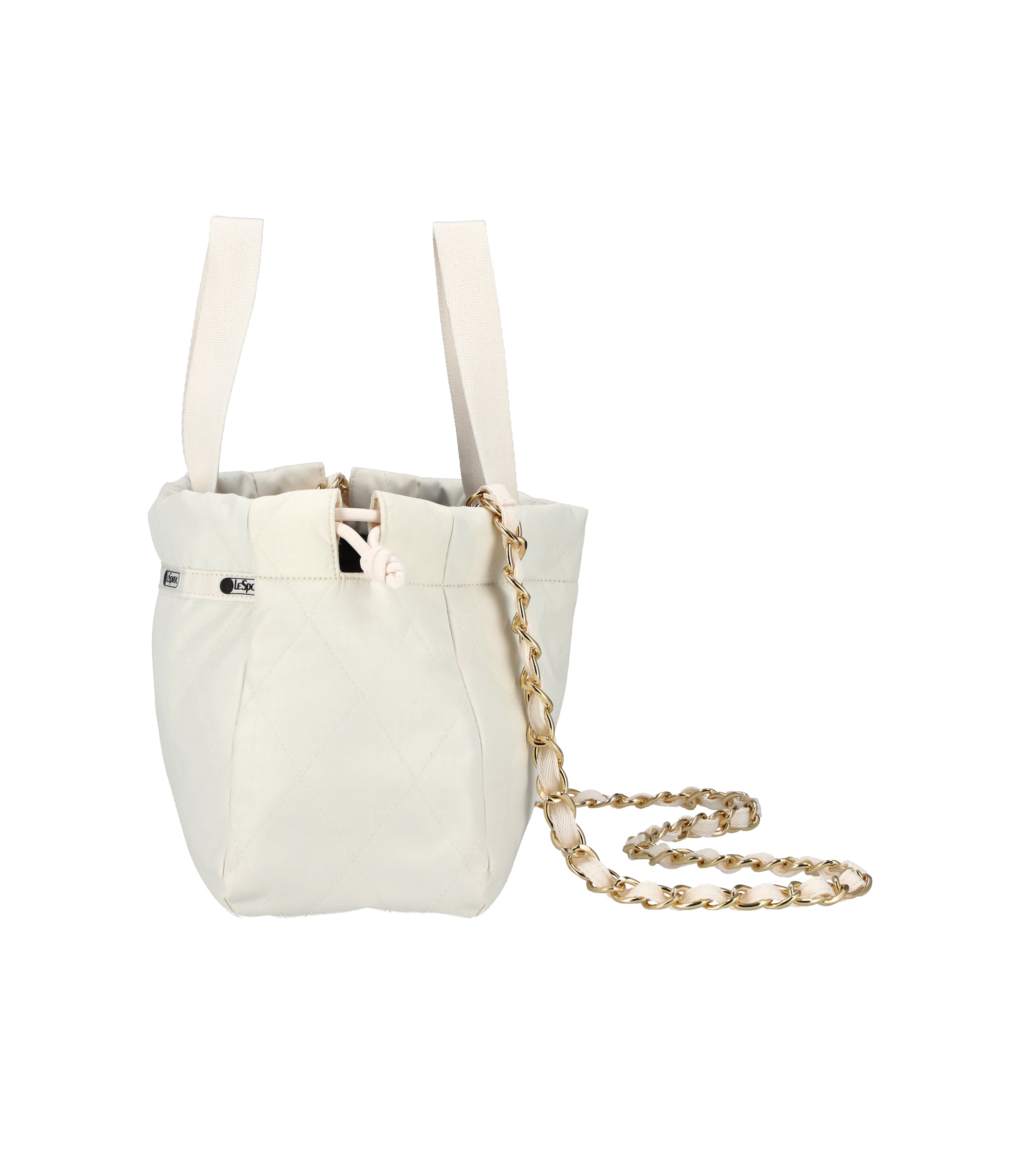 Chain East/West Drawstring Bag - Luna Quilt Chain – LeSportsac
