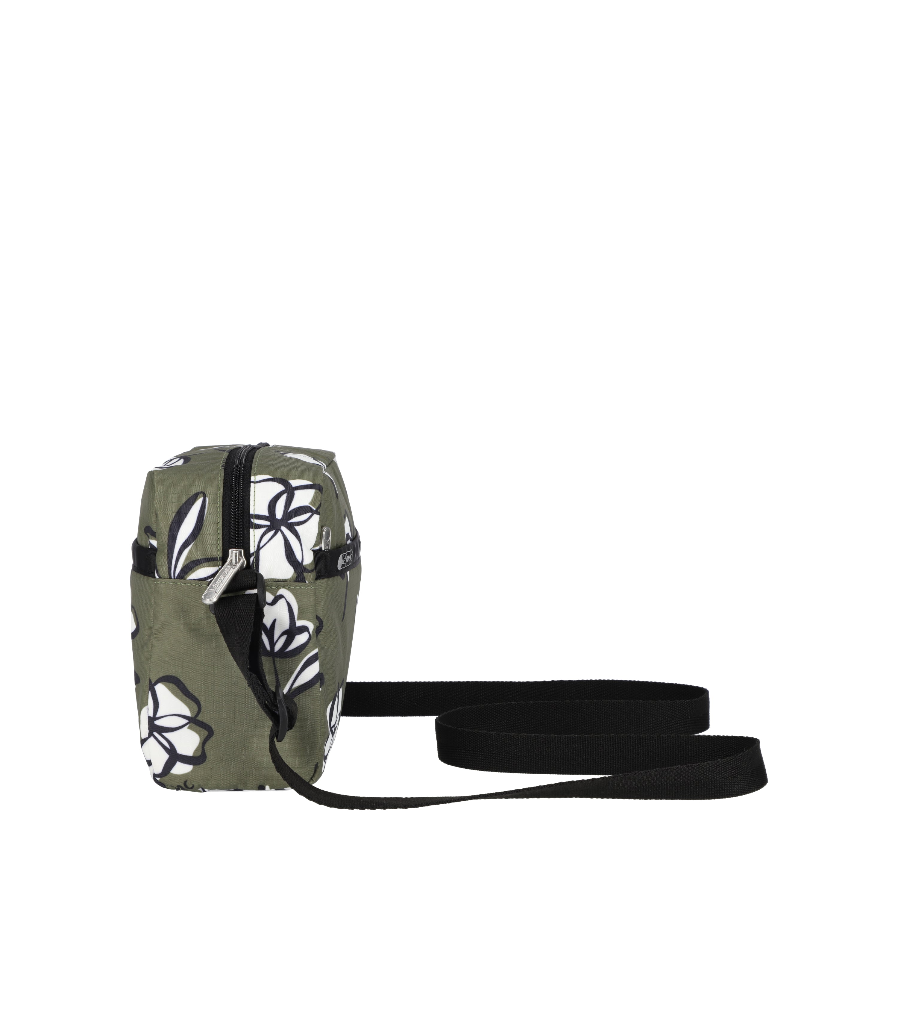 Daniella Crossbody - Olive Floral Silhouette print – LeSportsac