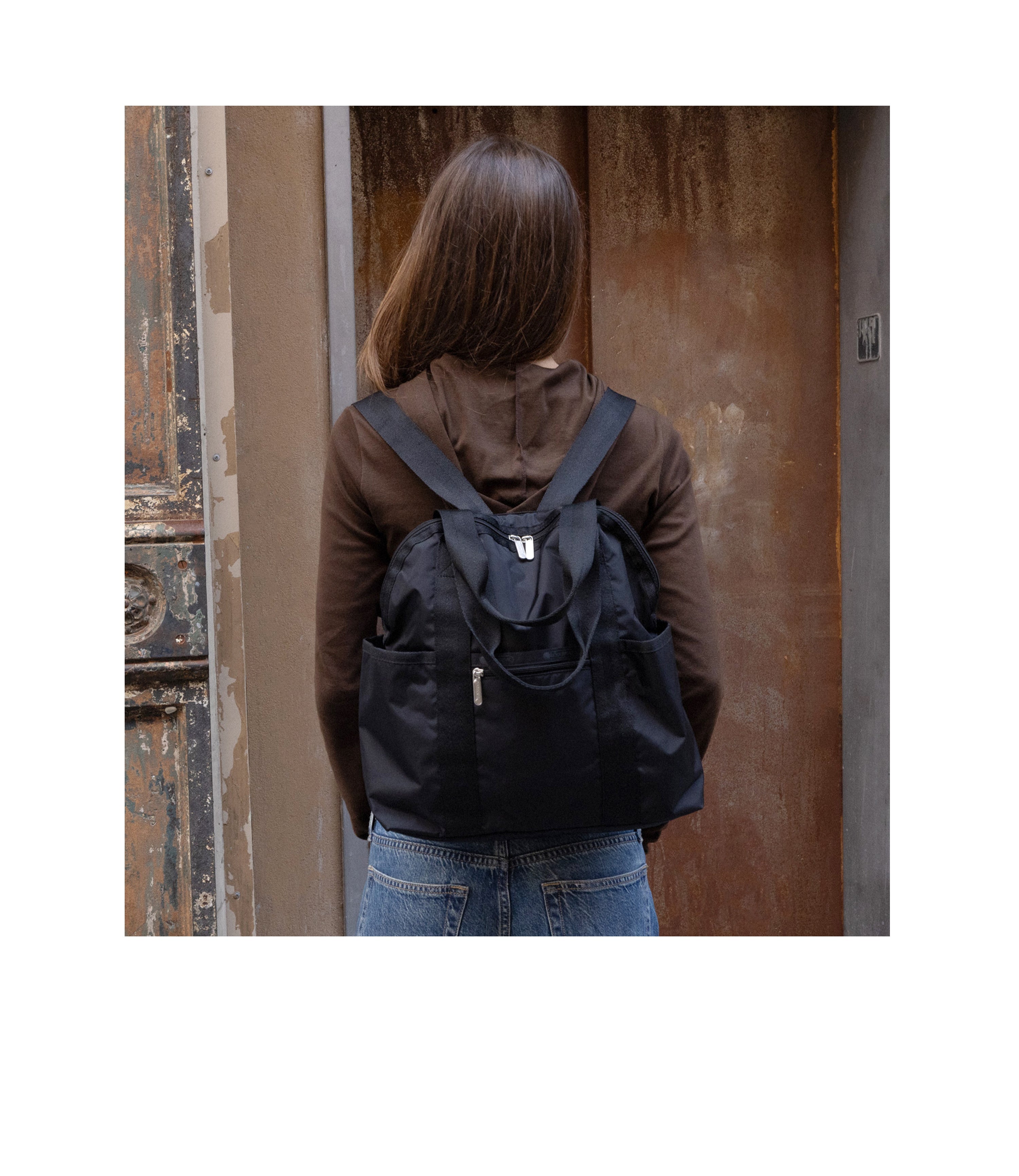 Solid Black Double Trouble Backpack | LeSportsac