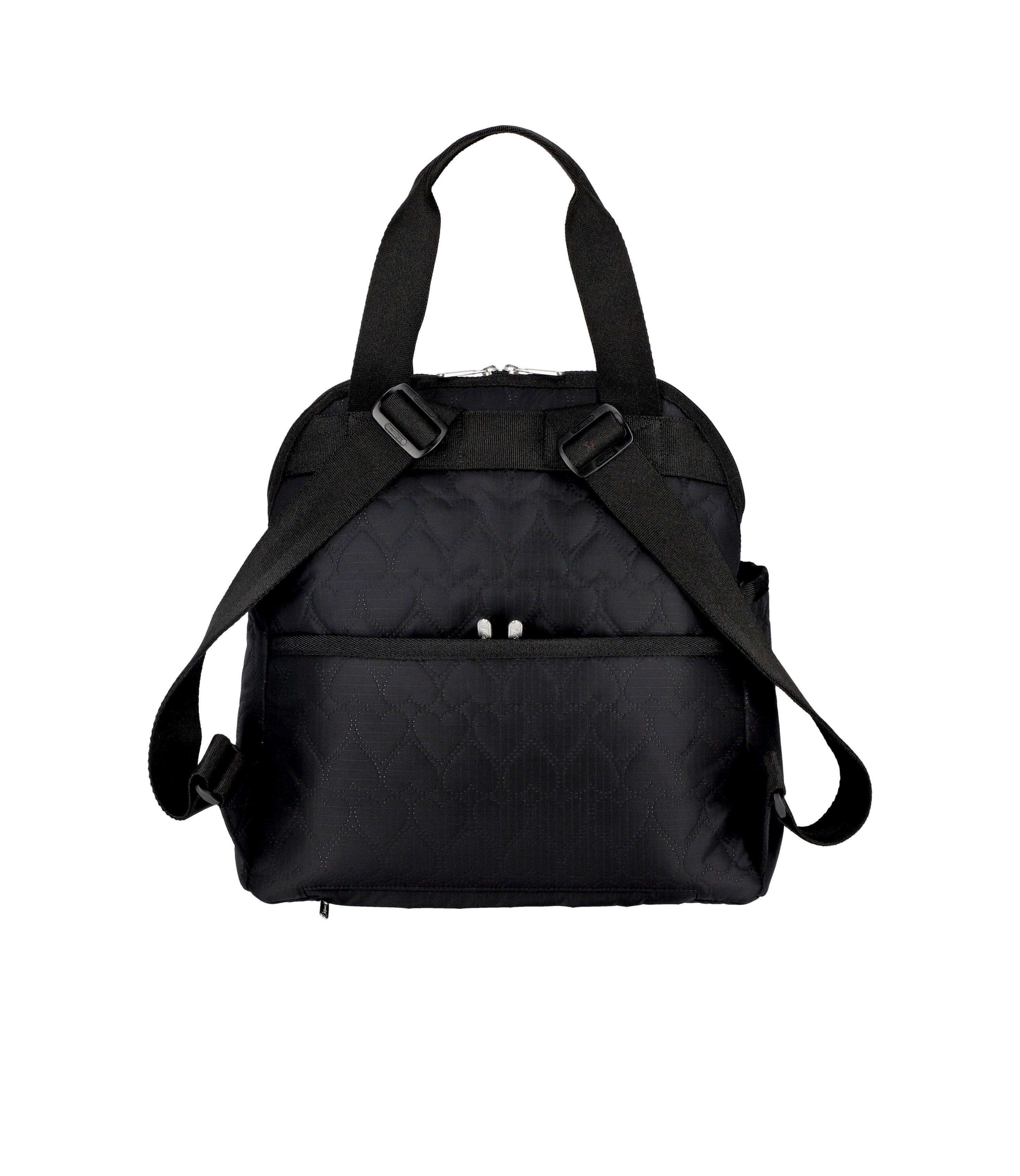 Double Trouble Backpack - Black Heart Deboss – LeSportsac