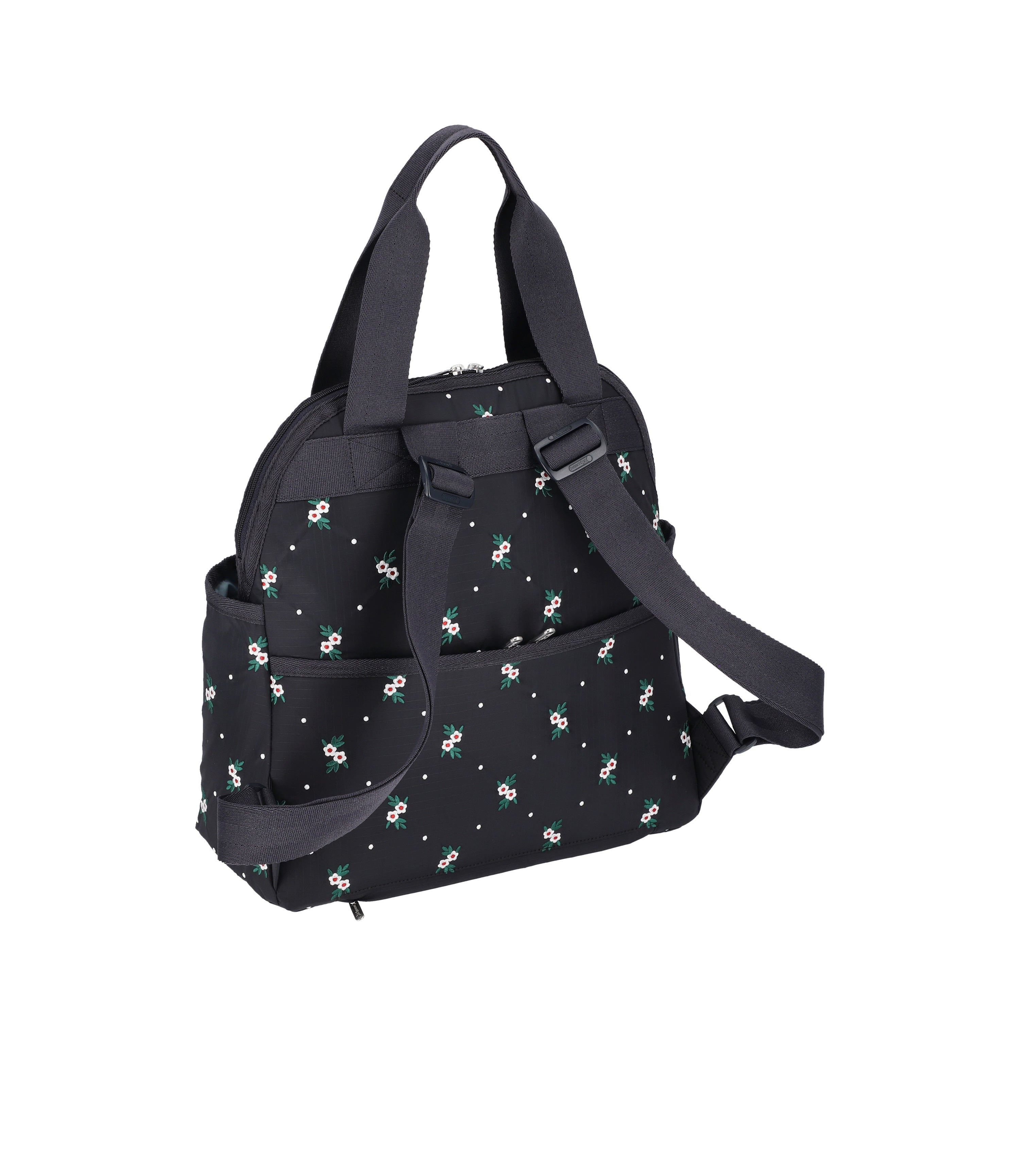 Double Trouble Backpack - Floral Lattice Embroidery – LeSportsac