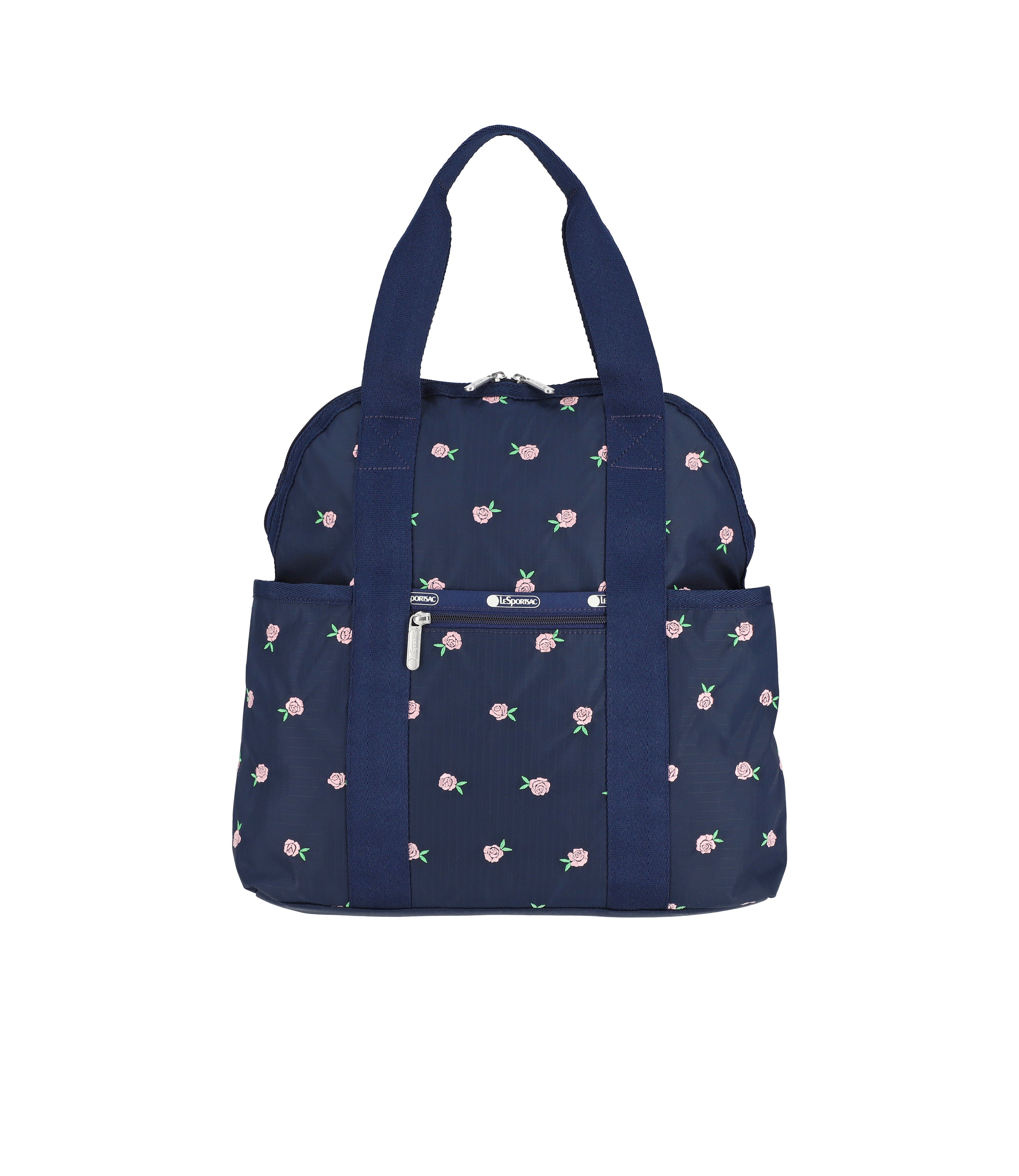 Double Trouble Backpack - Pink Roses Embroidery – LeSportsac