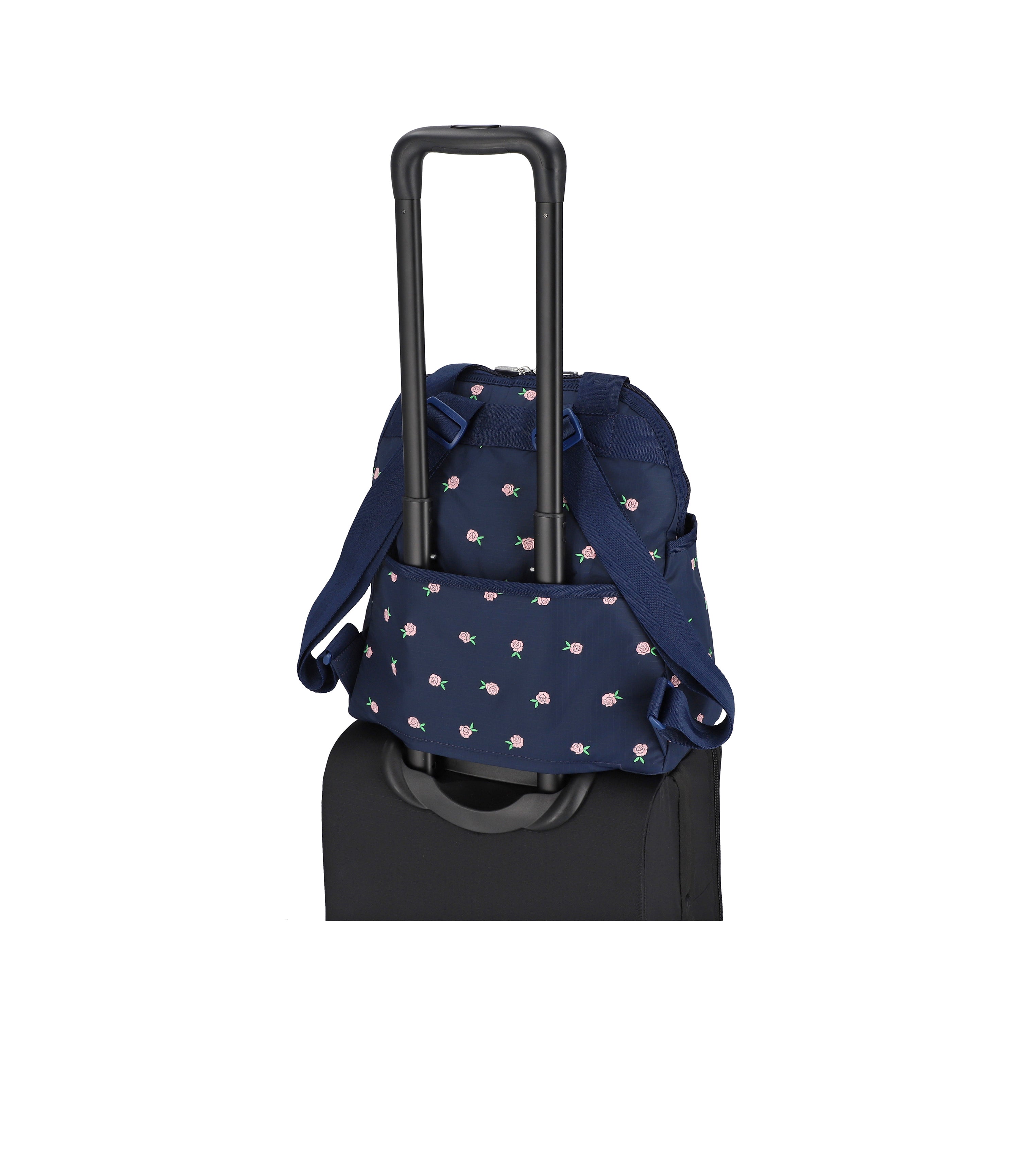 Double Trouble Backpack - Pink Roses Embroidery – LeSportsac