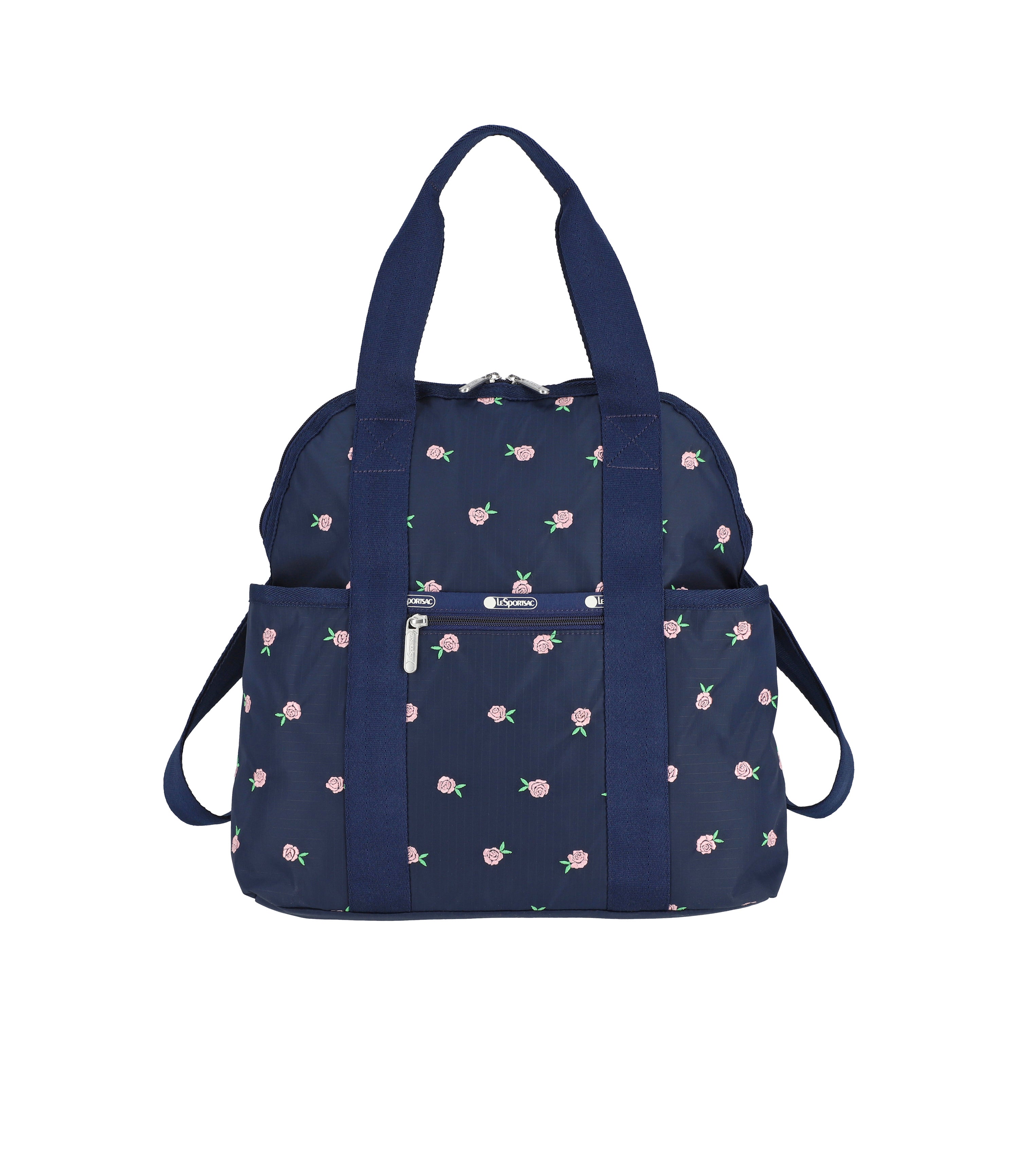 バッグ LESPORTSAC Double Trouble Backpack - Pink Roses Embroidery – LeSportsac