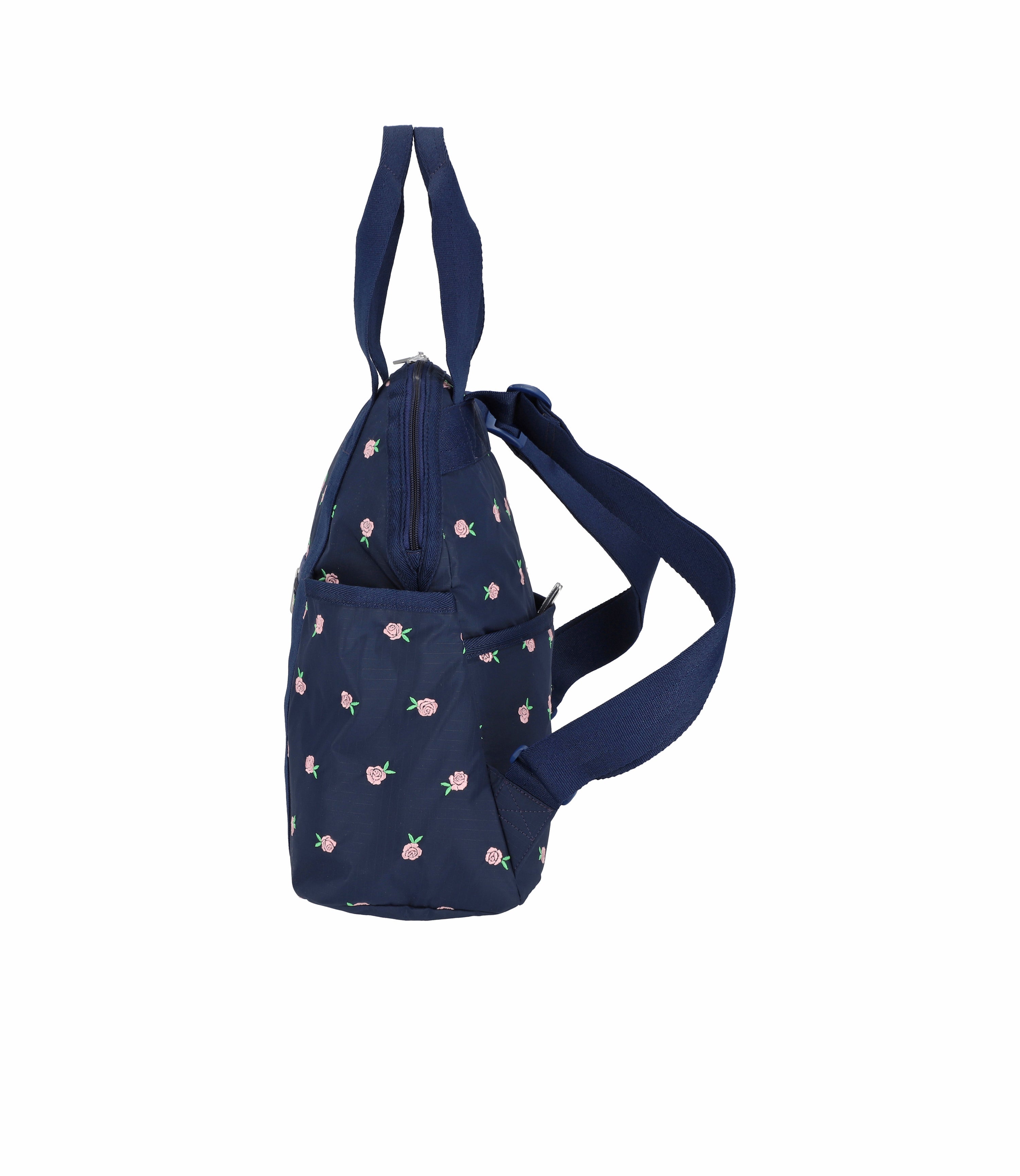 Double Trouble Backpack - Pink Roses Embroidery – LeSportsac