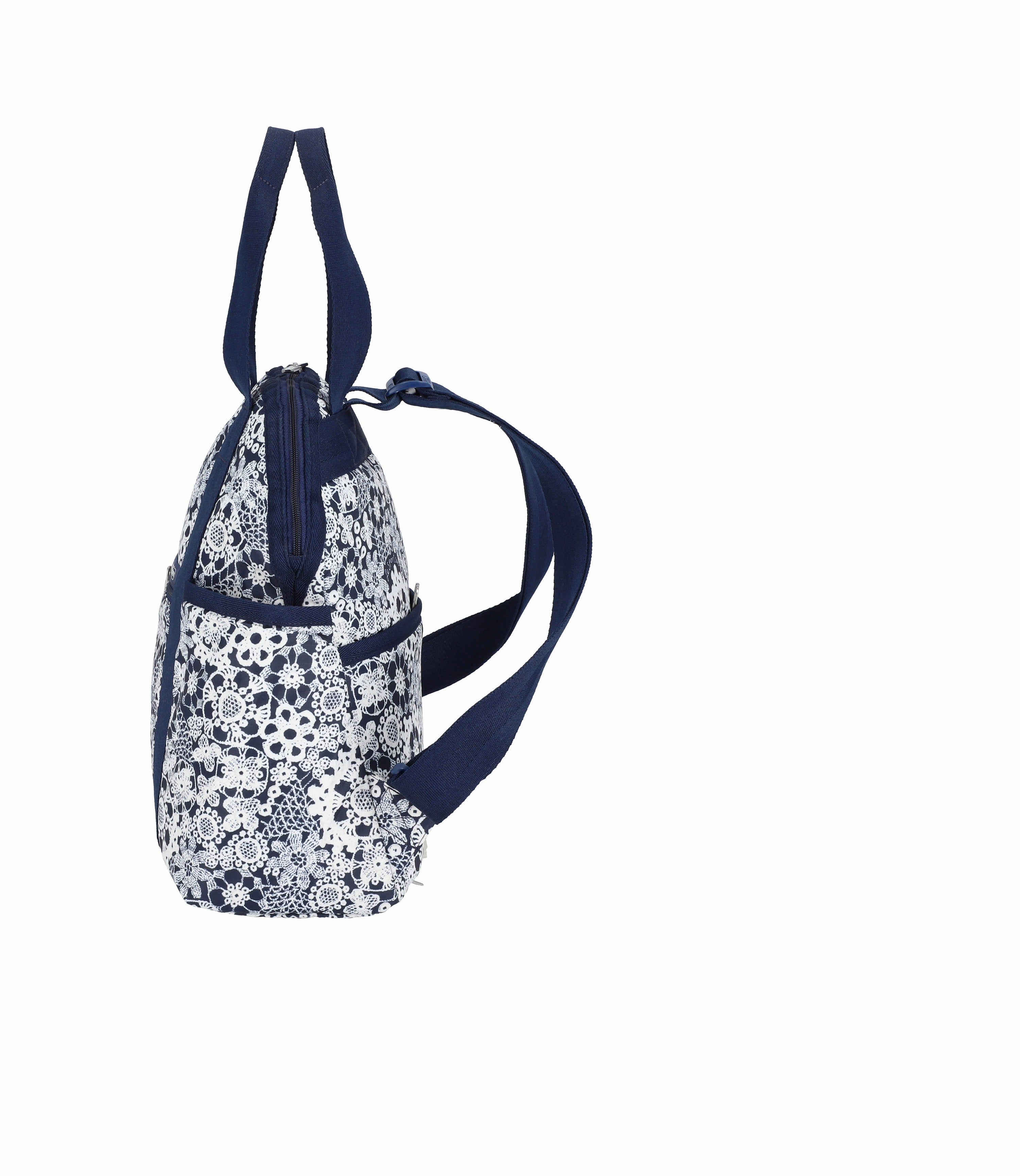 Double Trouble Backpack - Floral Lace Navy print – LeSportsac