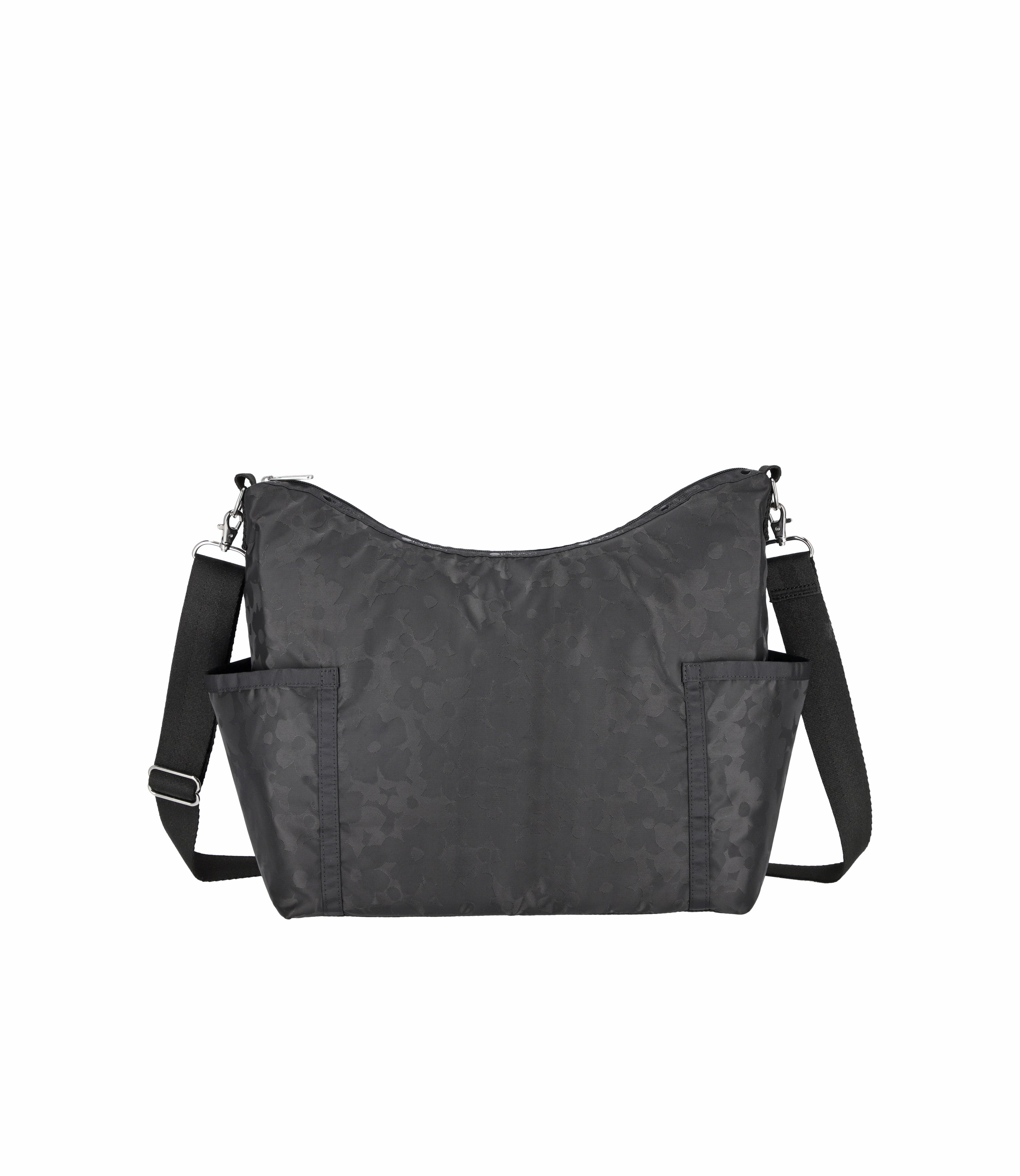 Lesportsacリュック Zip Bucket Shoulder Bag - Black Floral Jacquard – LeSportsac