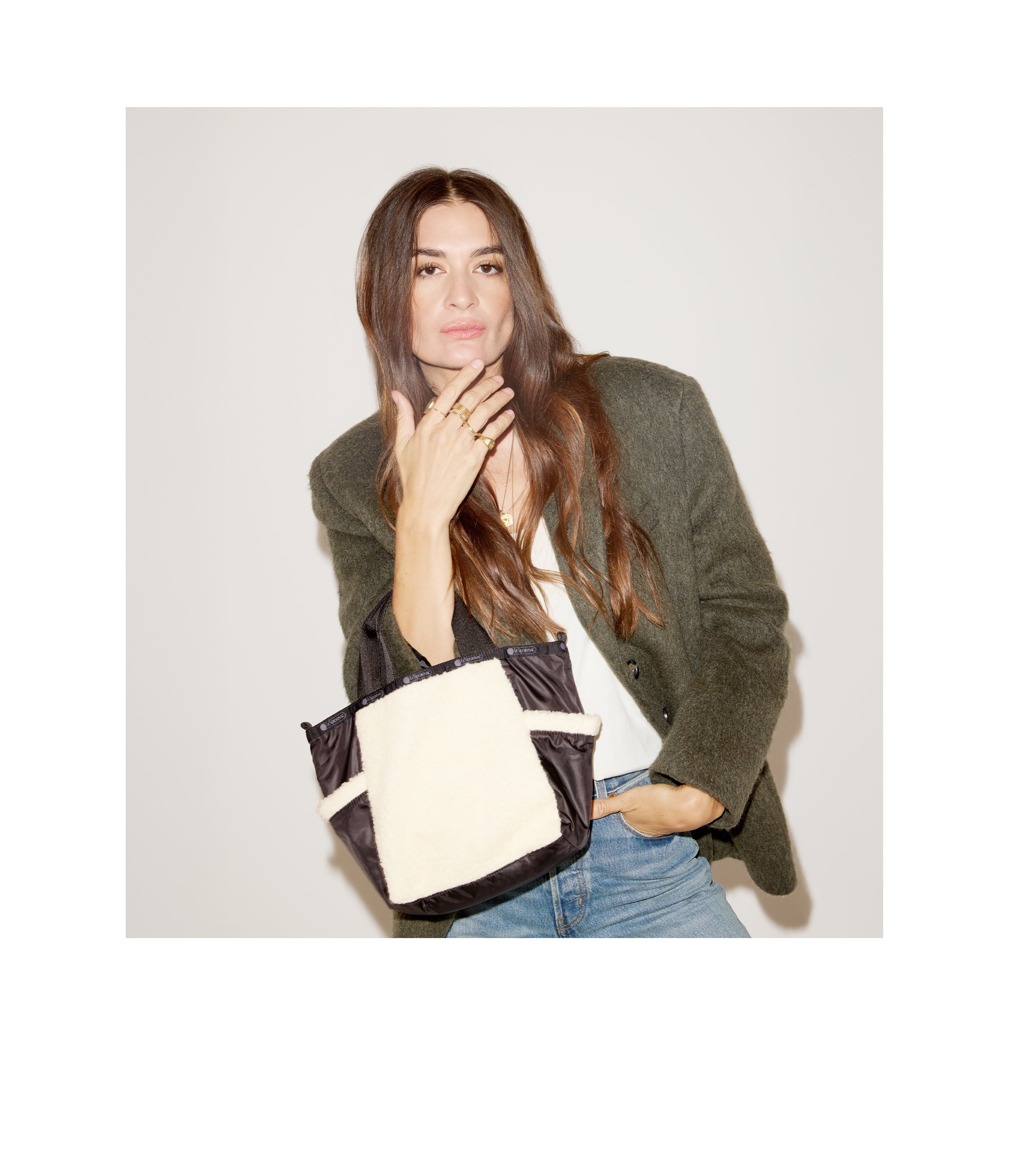 Sherpa Small Open Tote - Cream Sherpa – LeSportsac