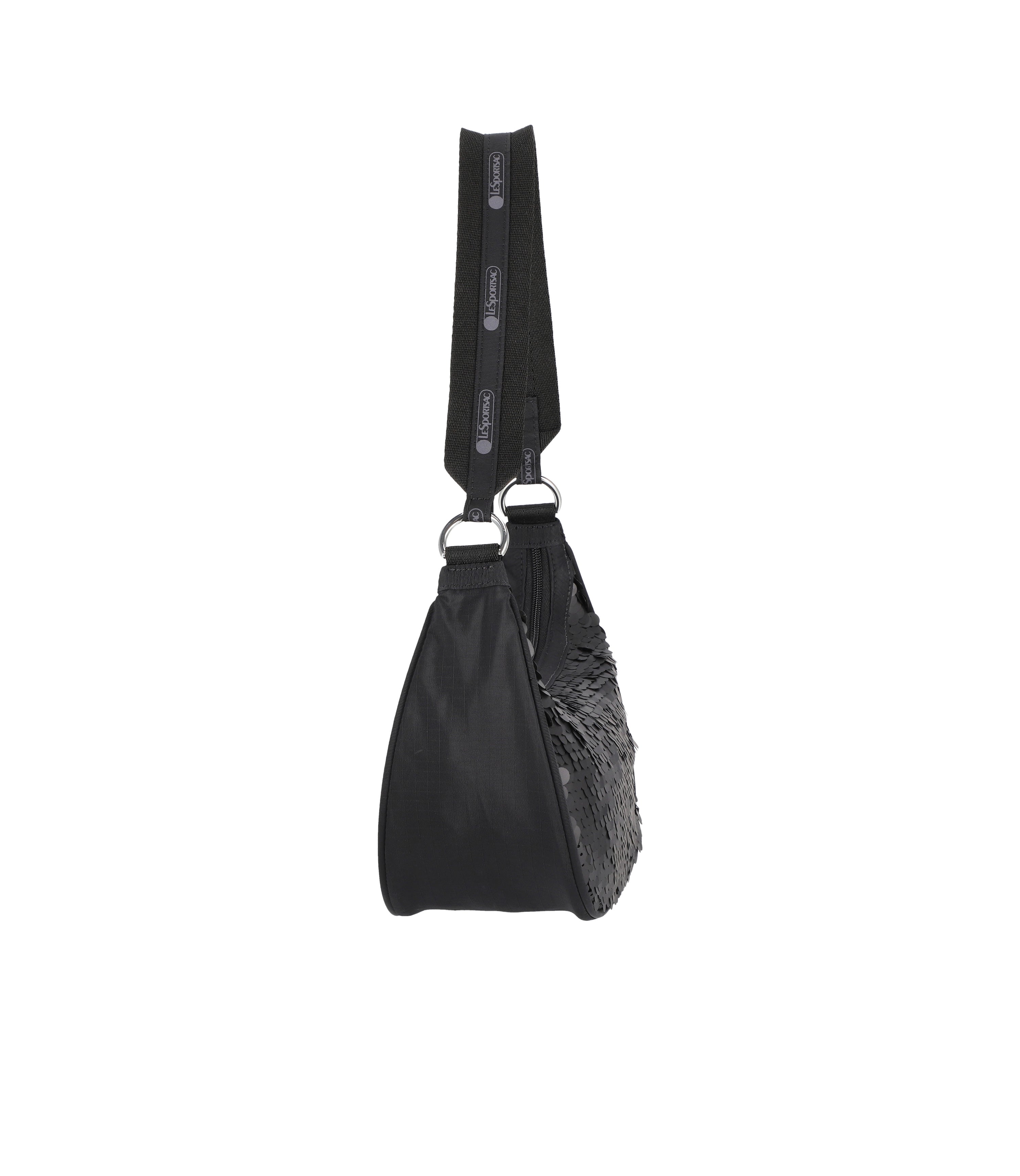 新品BLACKLABEL9.5 lucero Sequin Small Hobo - Matte Black Sequin – LeSportsac
