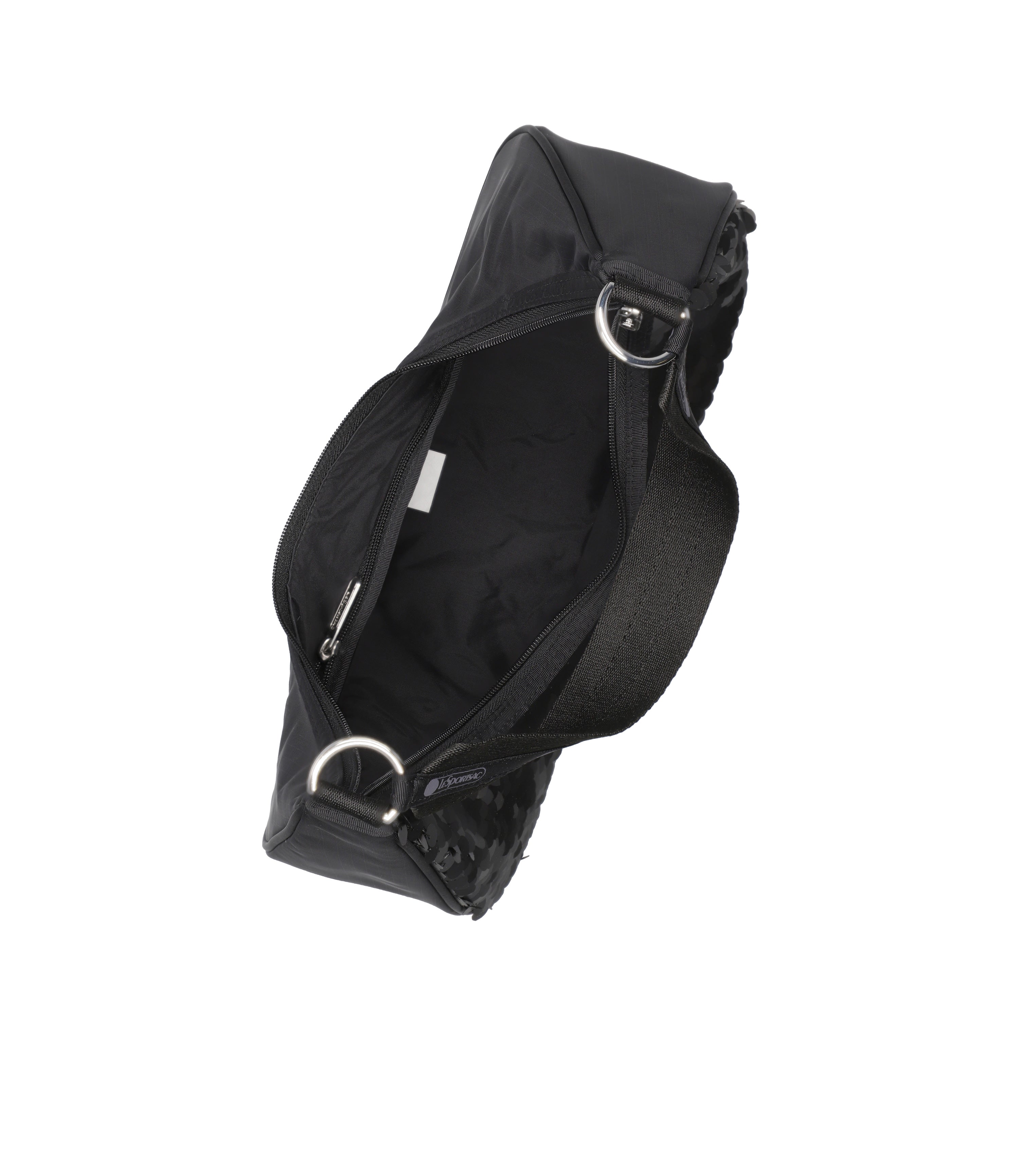 Glitter ブラック バック Sequin Round Shoulder Bag - Matte Black Sequin – LeSportsac