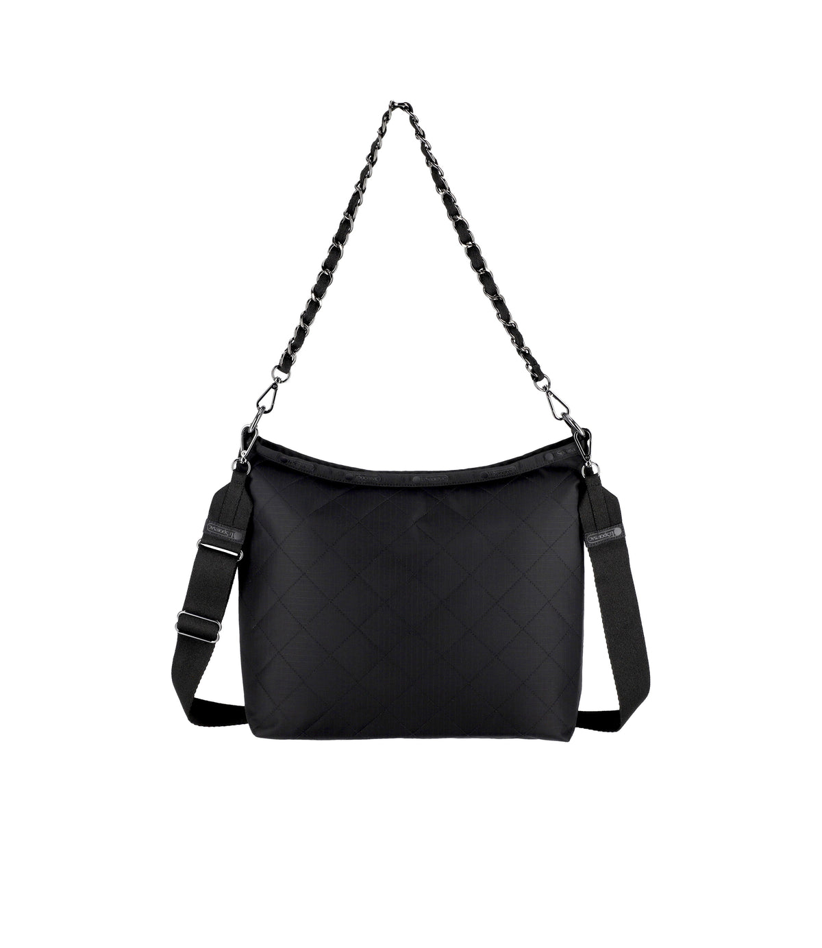 Chain Medium Zip Shoulder Bag - Onyx Chain Quilt – LeSportsac