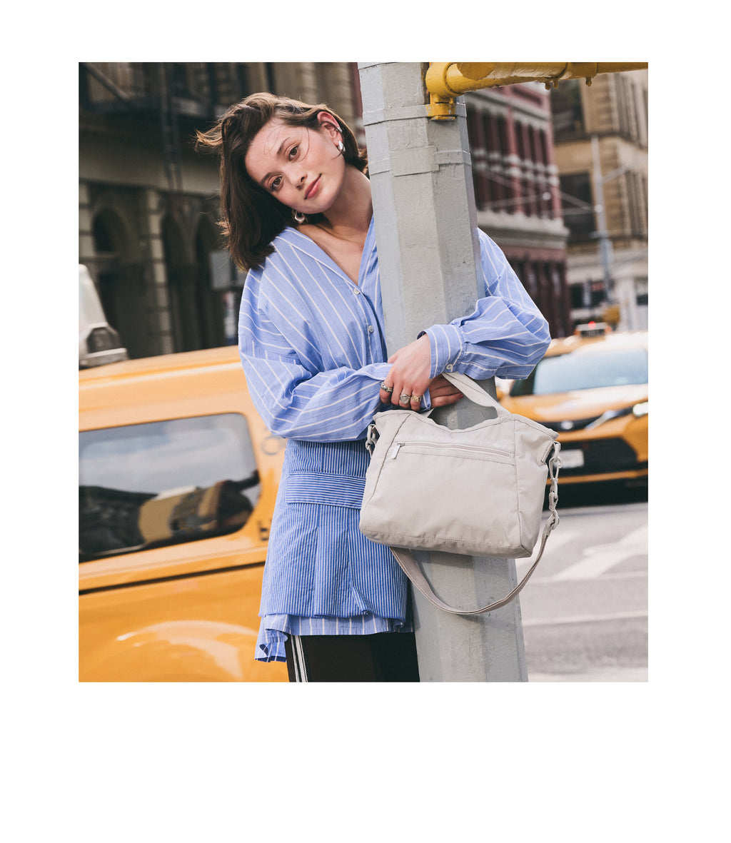 Small Double Top Handle Hobo - 30431713755184