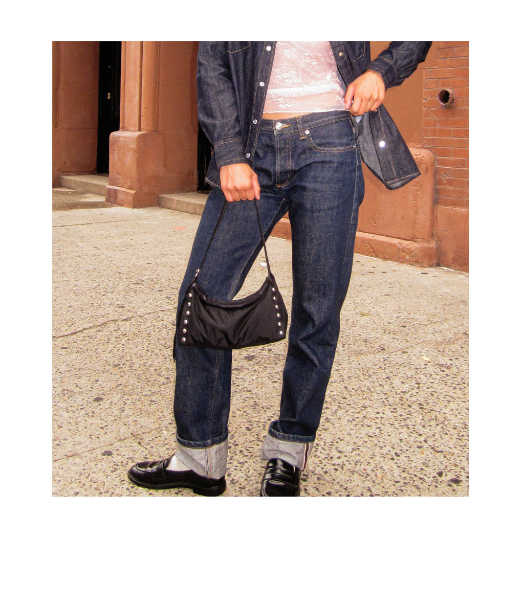 Studs Small East/West Shoulder Bag - 30716029173808