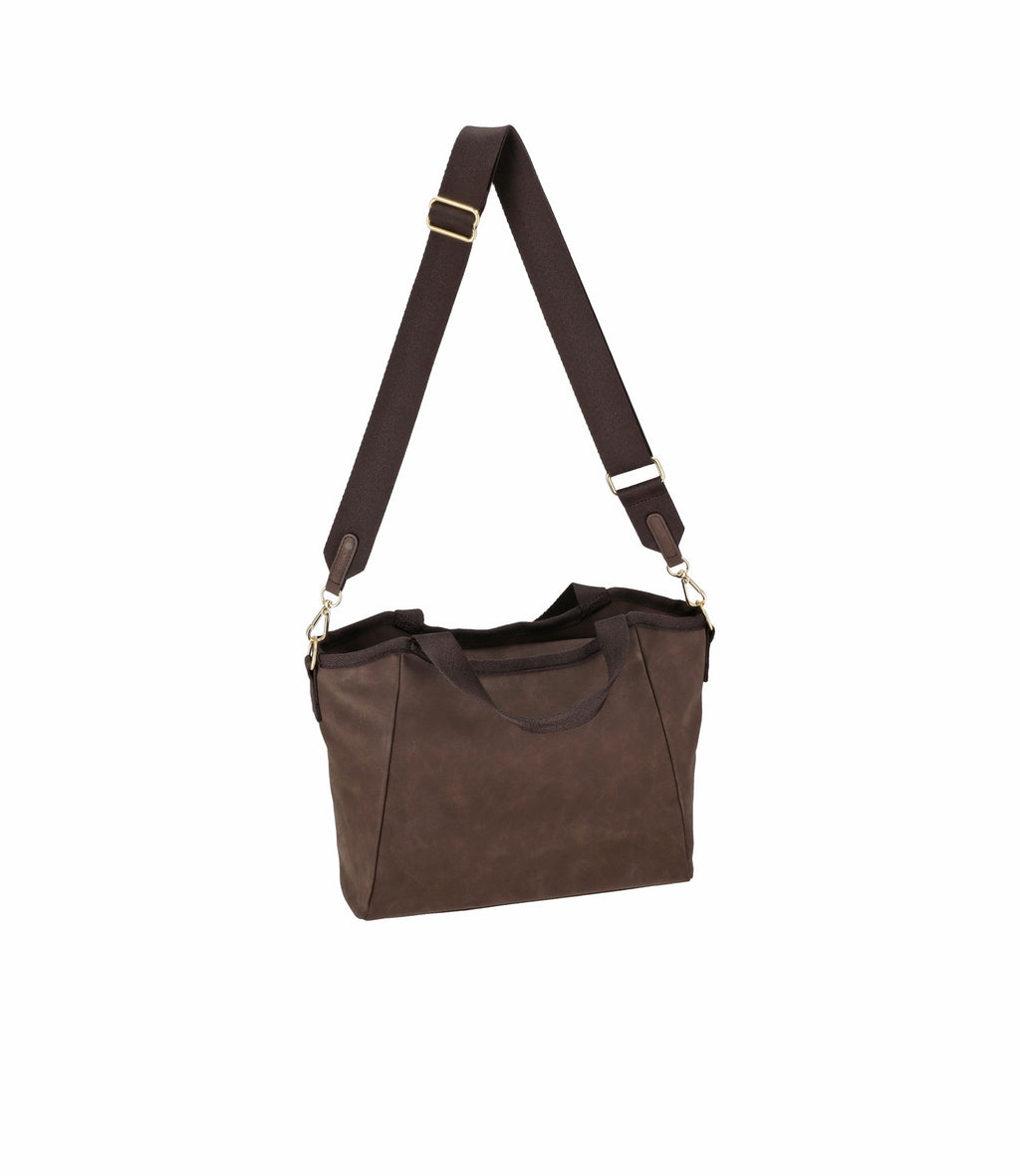 Suede Double Handle Hobo - 30489894354992