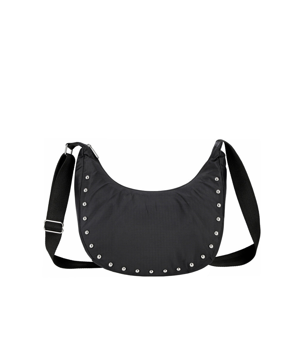 Studs Medium Crescent Shoulder Bag - 30435144433712