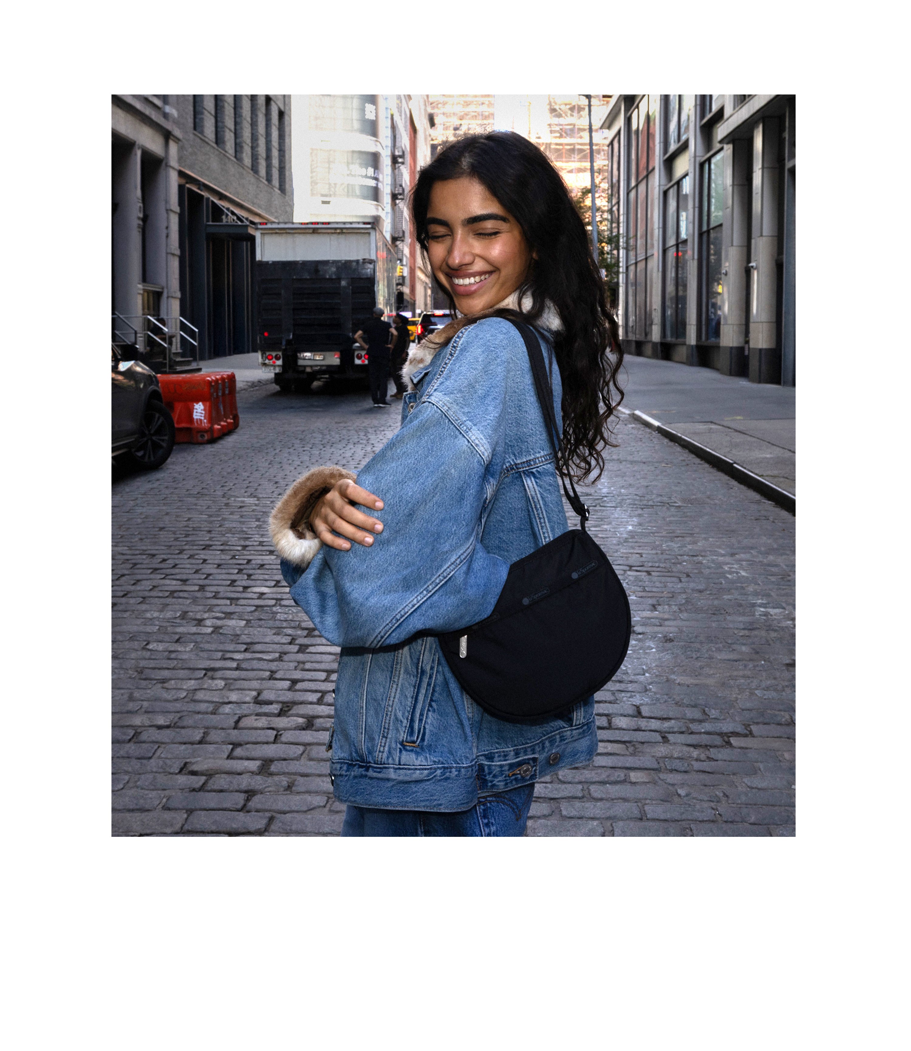 Small Round Crossbody - Black solid – LeSportsac