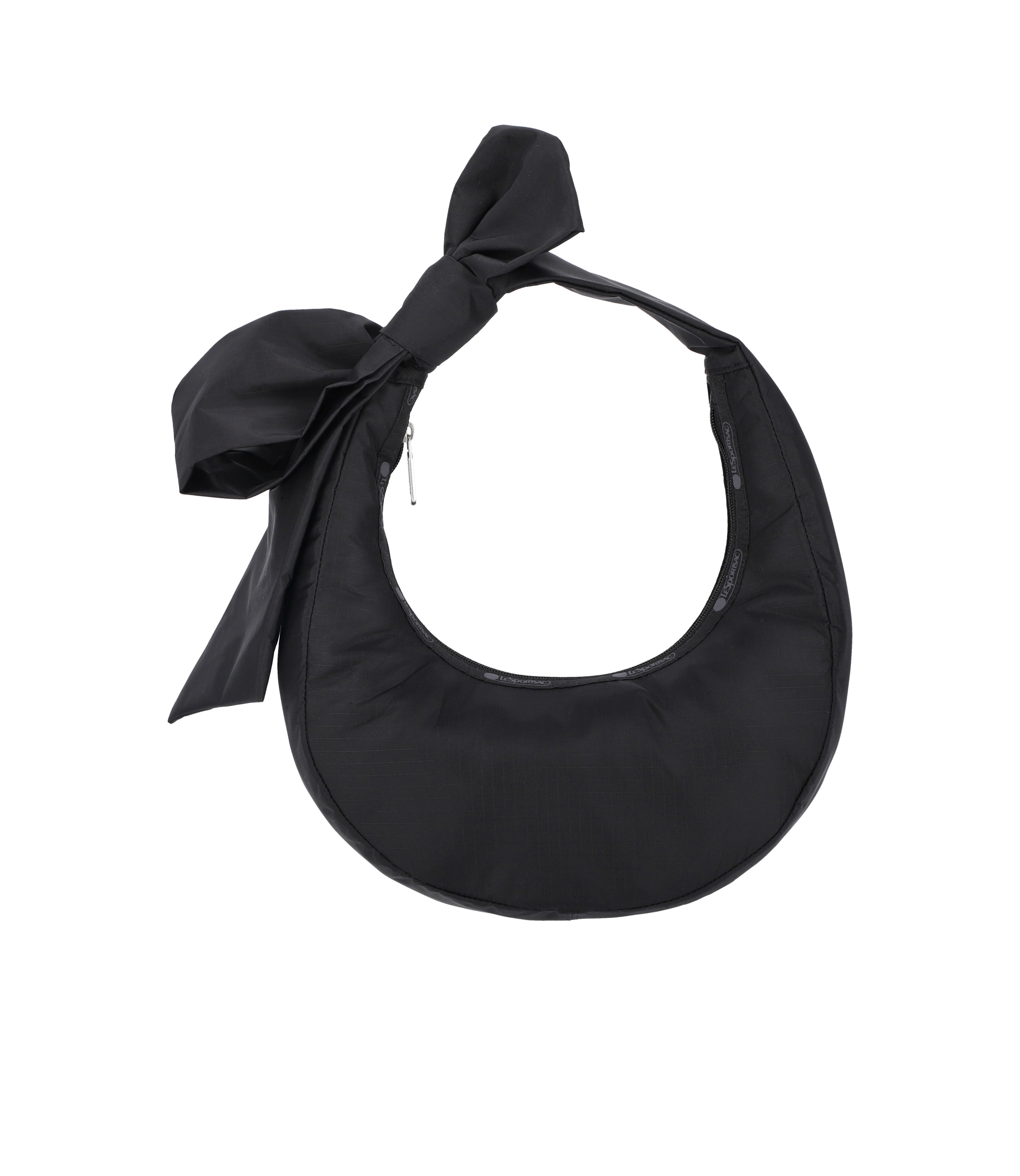 Bow Crescent Shoulder Bag - Black Bows – LeSportsac