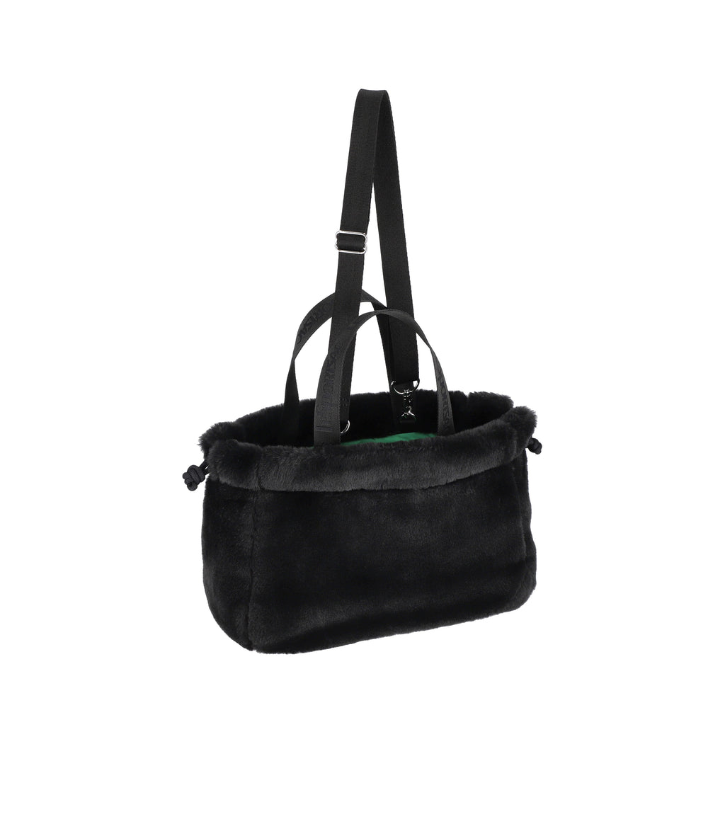 Fur Drawstring Tote - 28748760121392