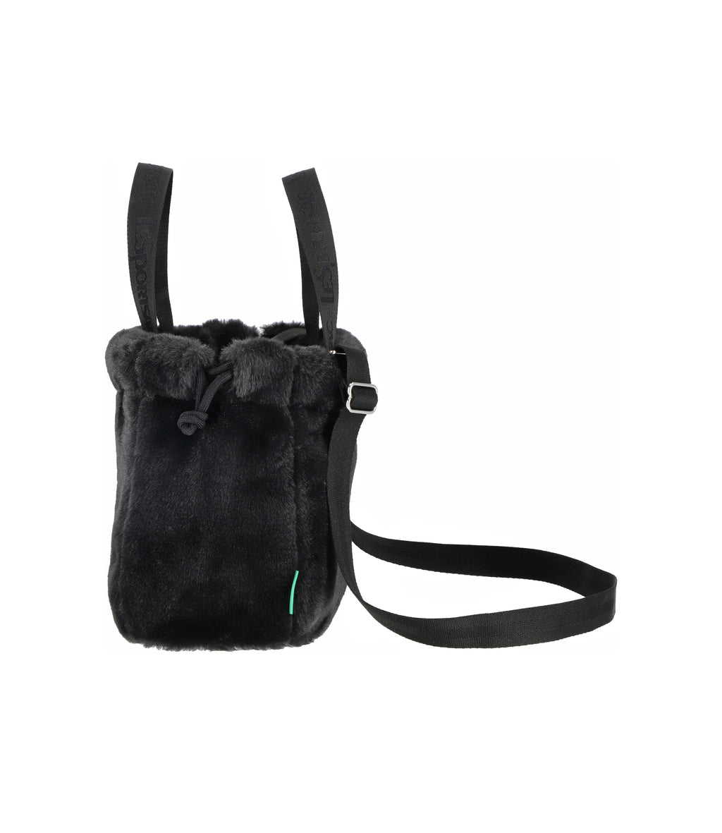 Fur Drawstring Tote - 28748760154160