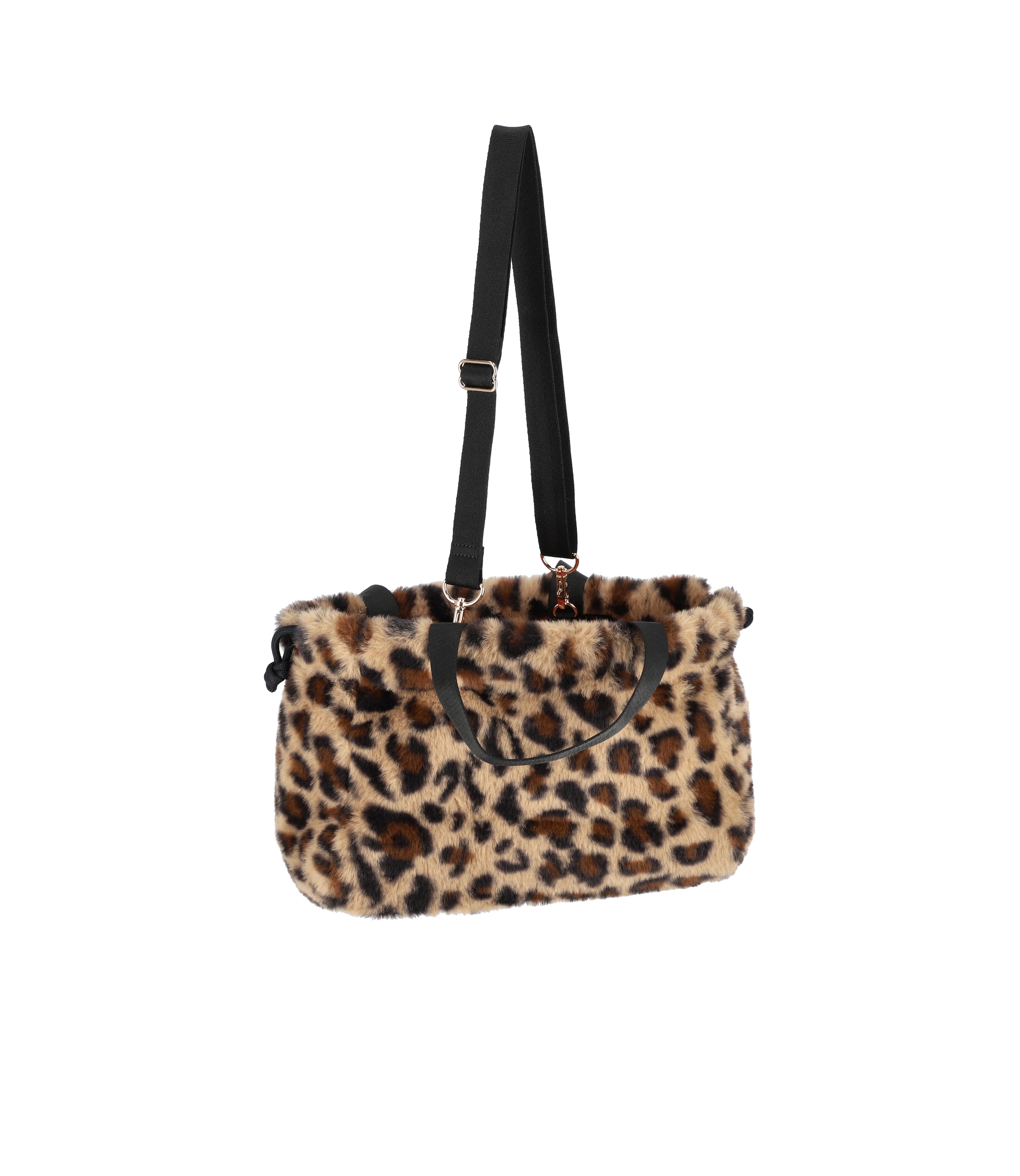 Fur Drawstring Tote - Leopard Fluffy Fur – LeSportsac
