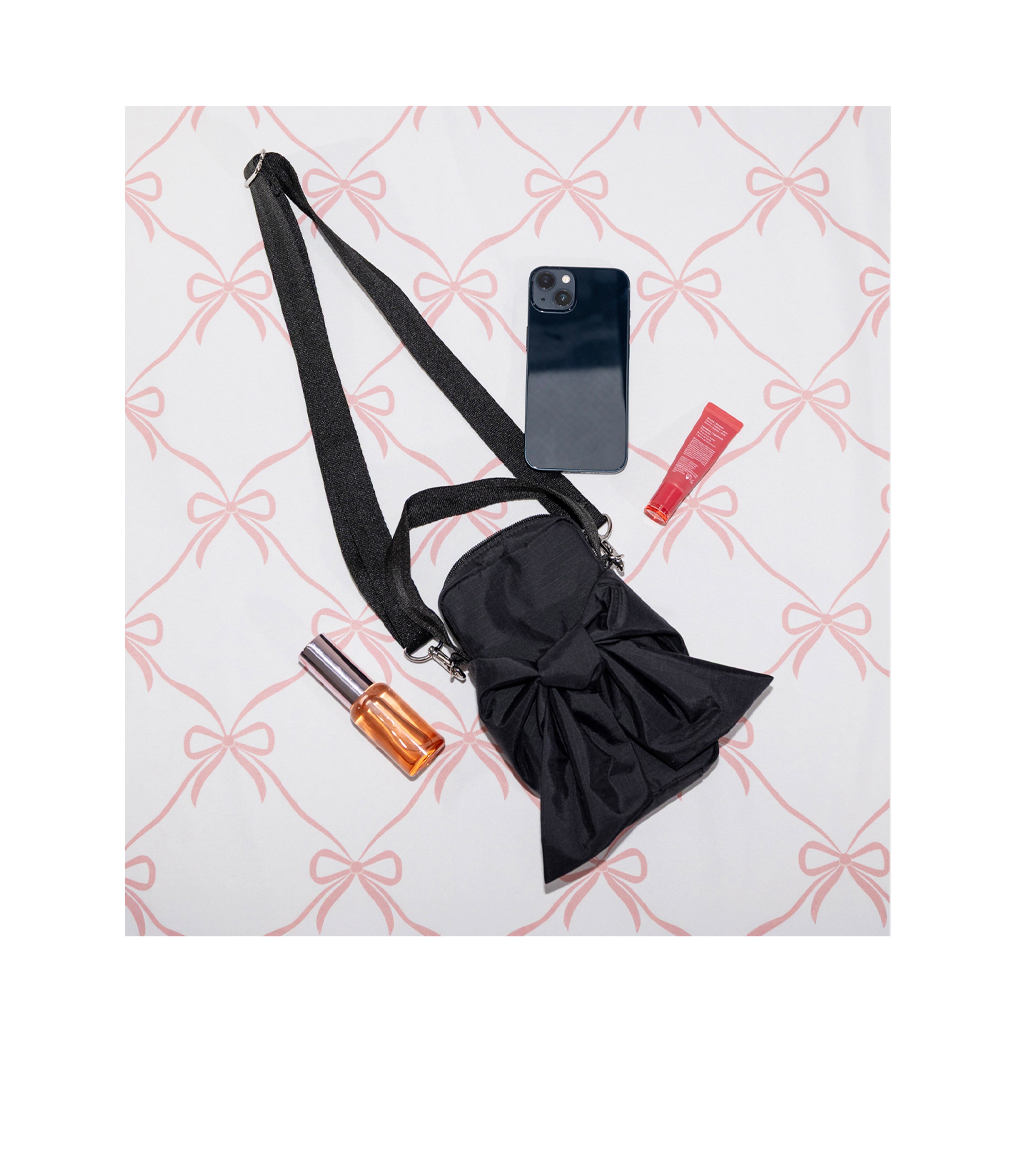 Bow Mini Phone Crossbody - Black Bows – LeSportsac