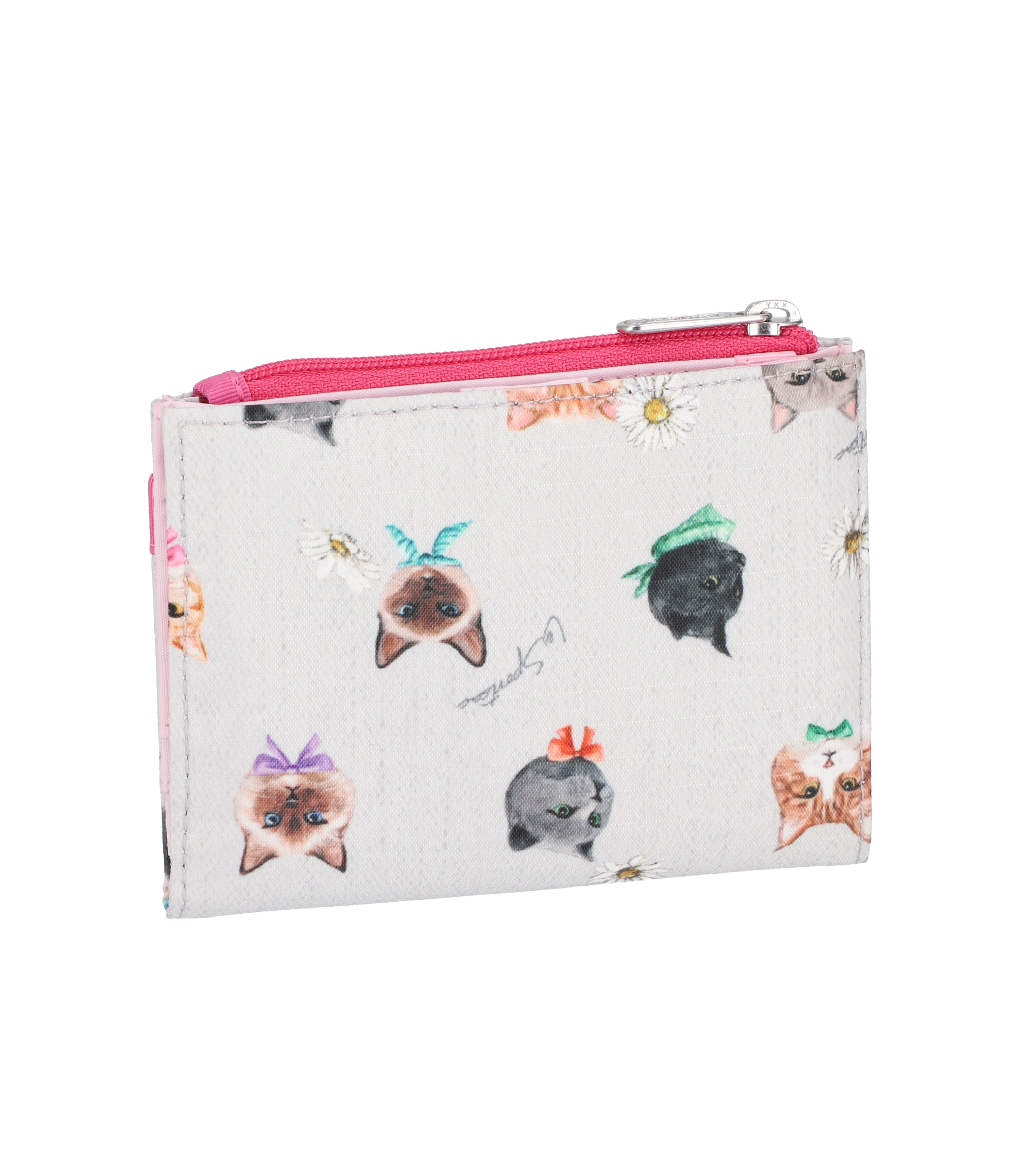 Small Wallet - Playful Cats Gray/Pink – LeSportsac