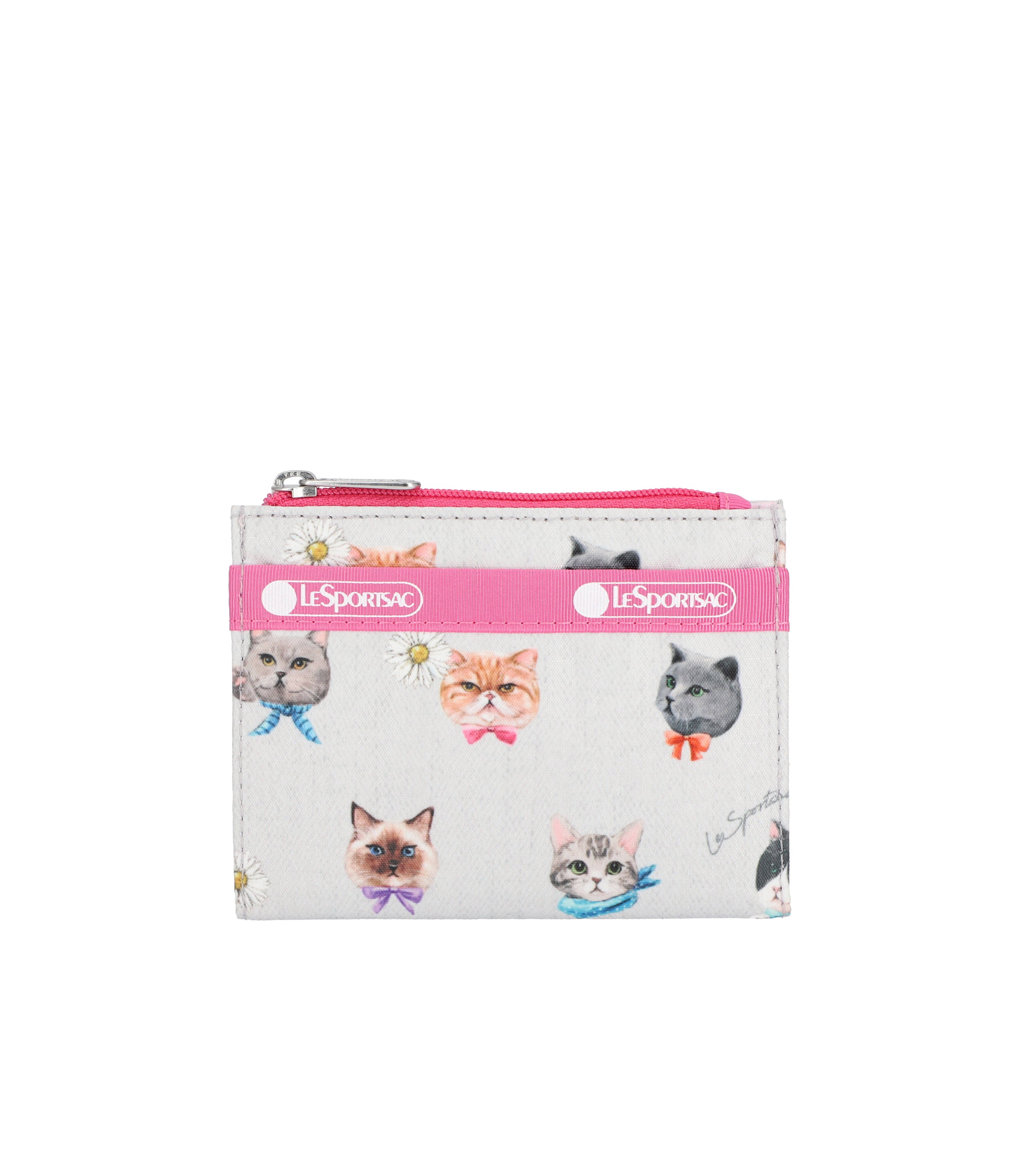 Small Wallet - Playful Cats Gray/Pink – LeSportsac