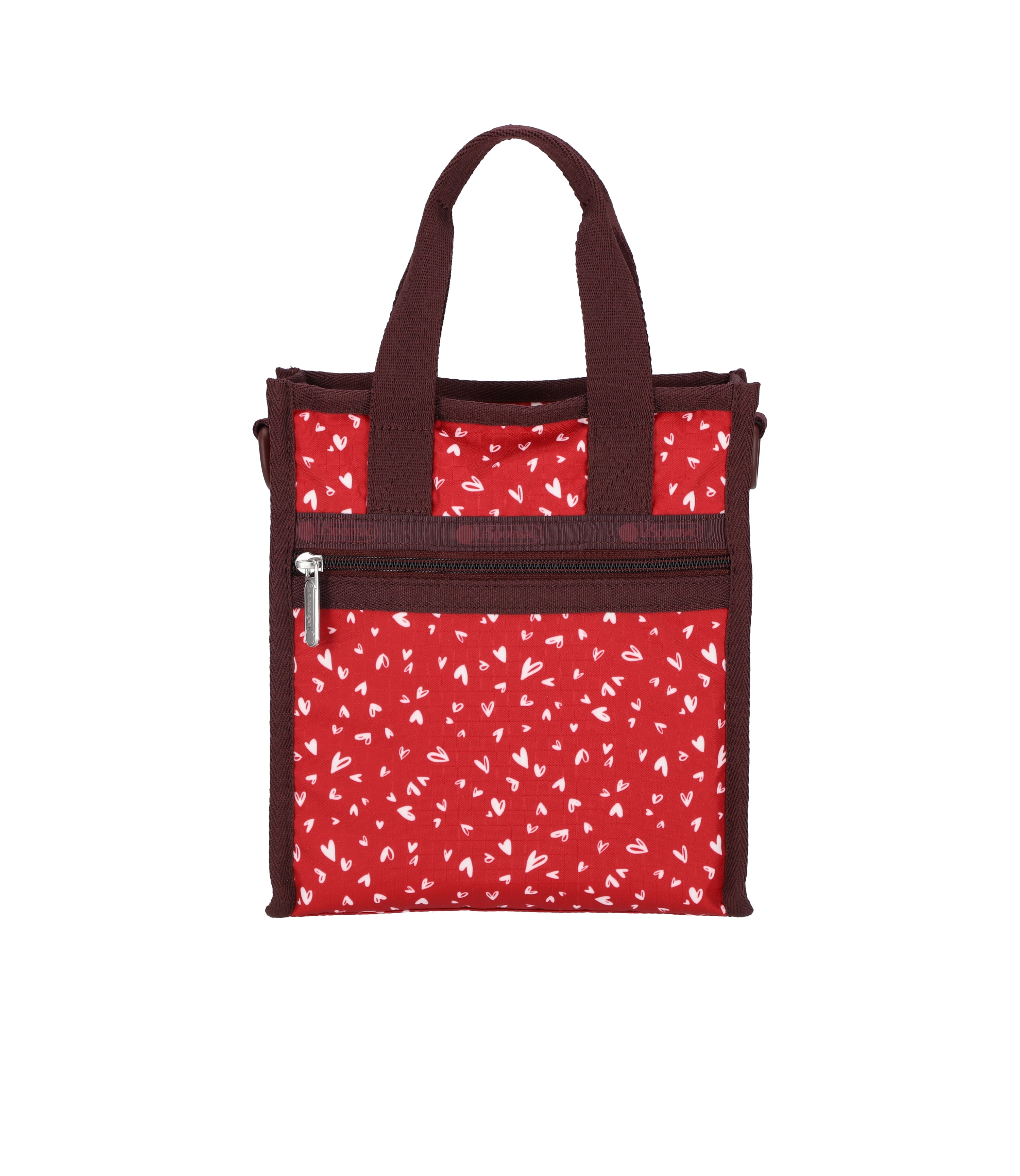 Mini North/South Tote - Red Mini Hearts print – LeSportsac