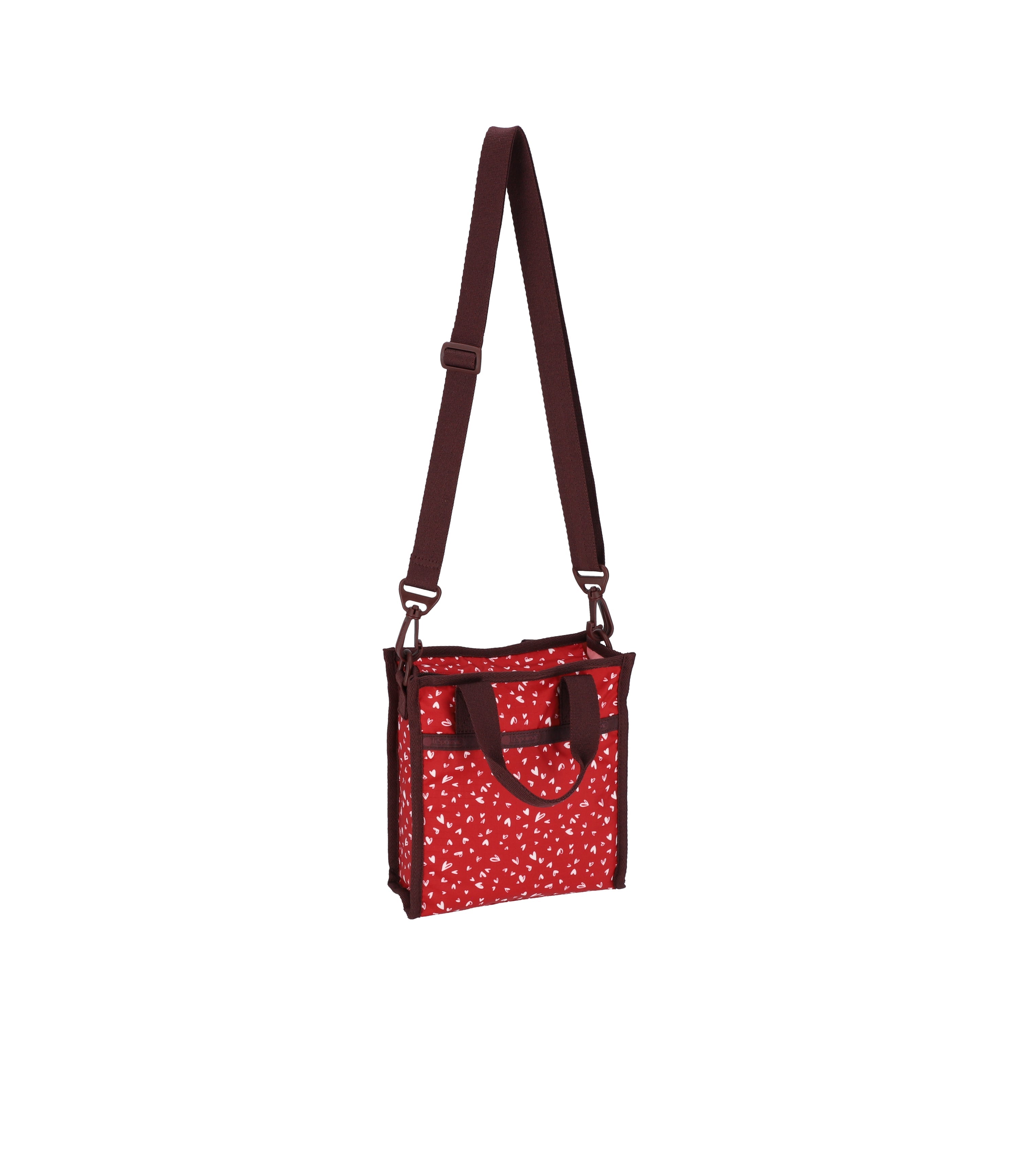 Mini North/South Tote - Red Mini Hearts print – LeSportsac
