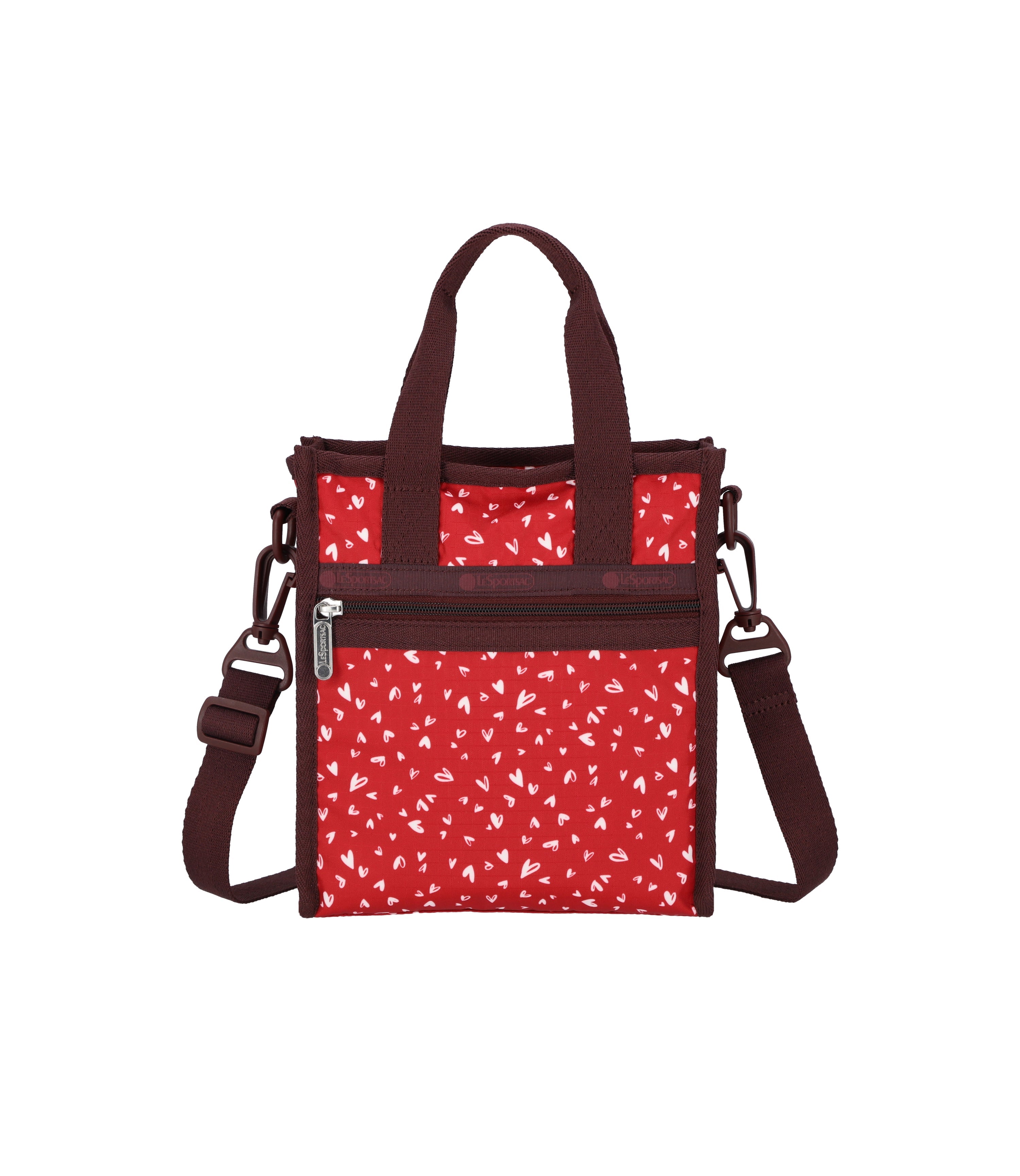Mini North/South Tote - Red Mini Hearts print – LeSportsac