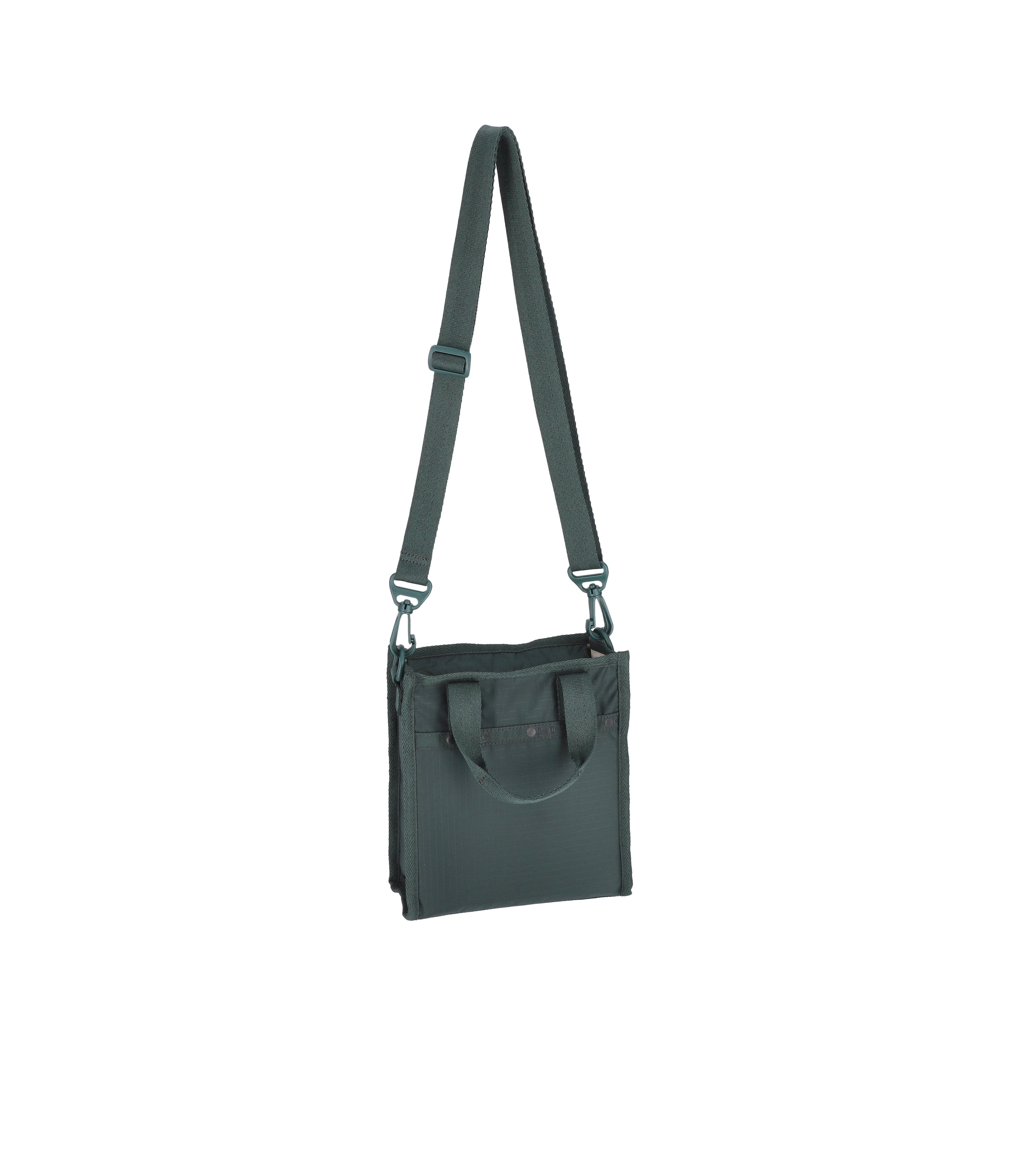 ■LeSportsac■MINI TOTEミッドナイトグリーン Mini North/South Tote - Midnight Green solid – LeSportsac