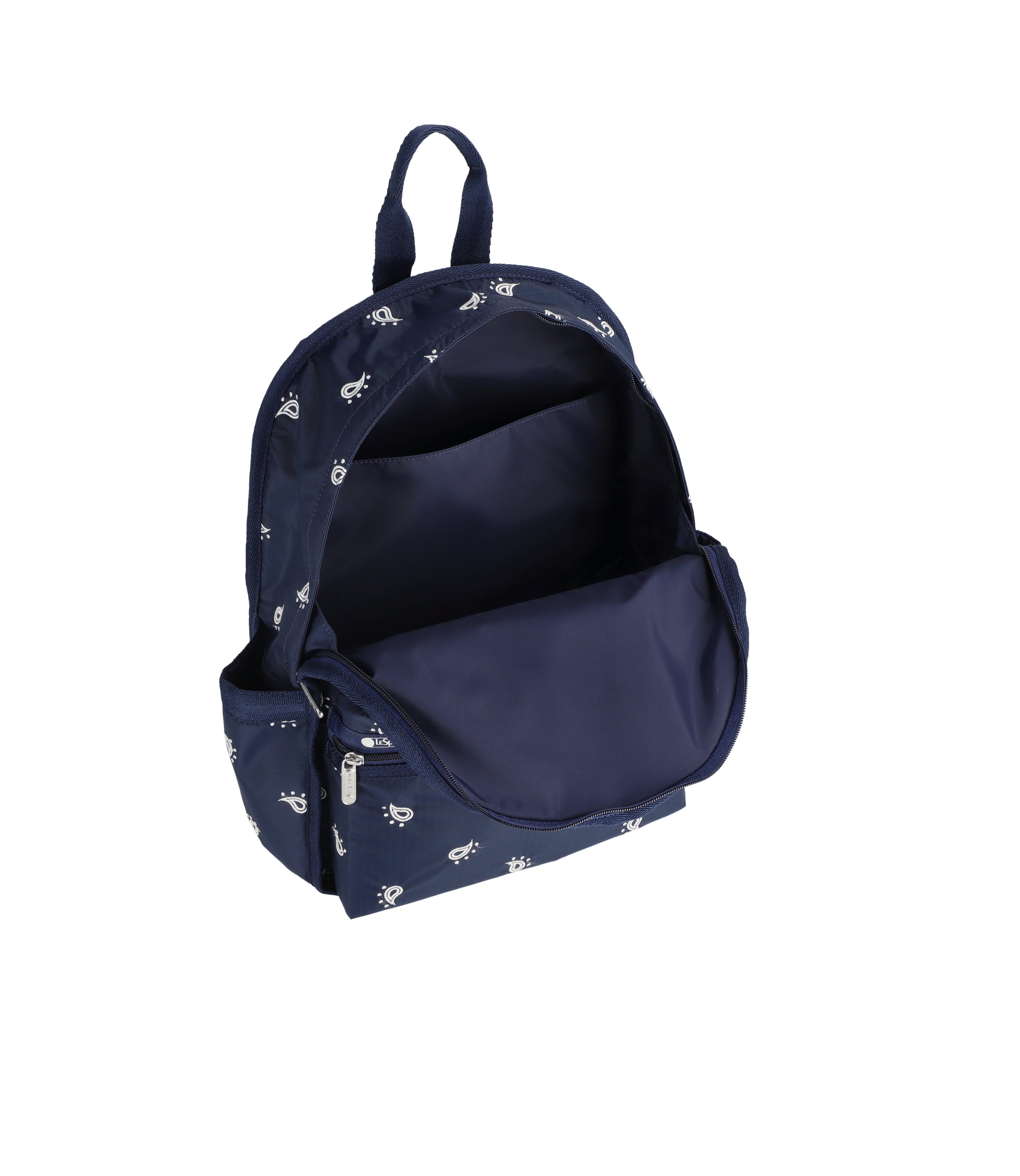 Route Small Backpack Navy Bandana Embroidery LeSportsac