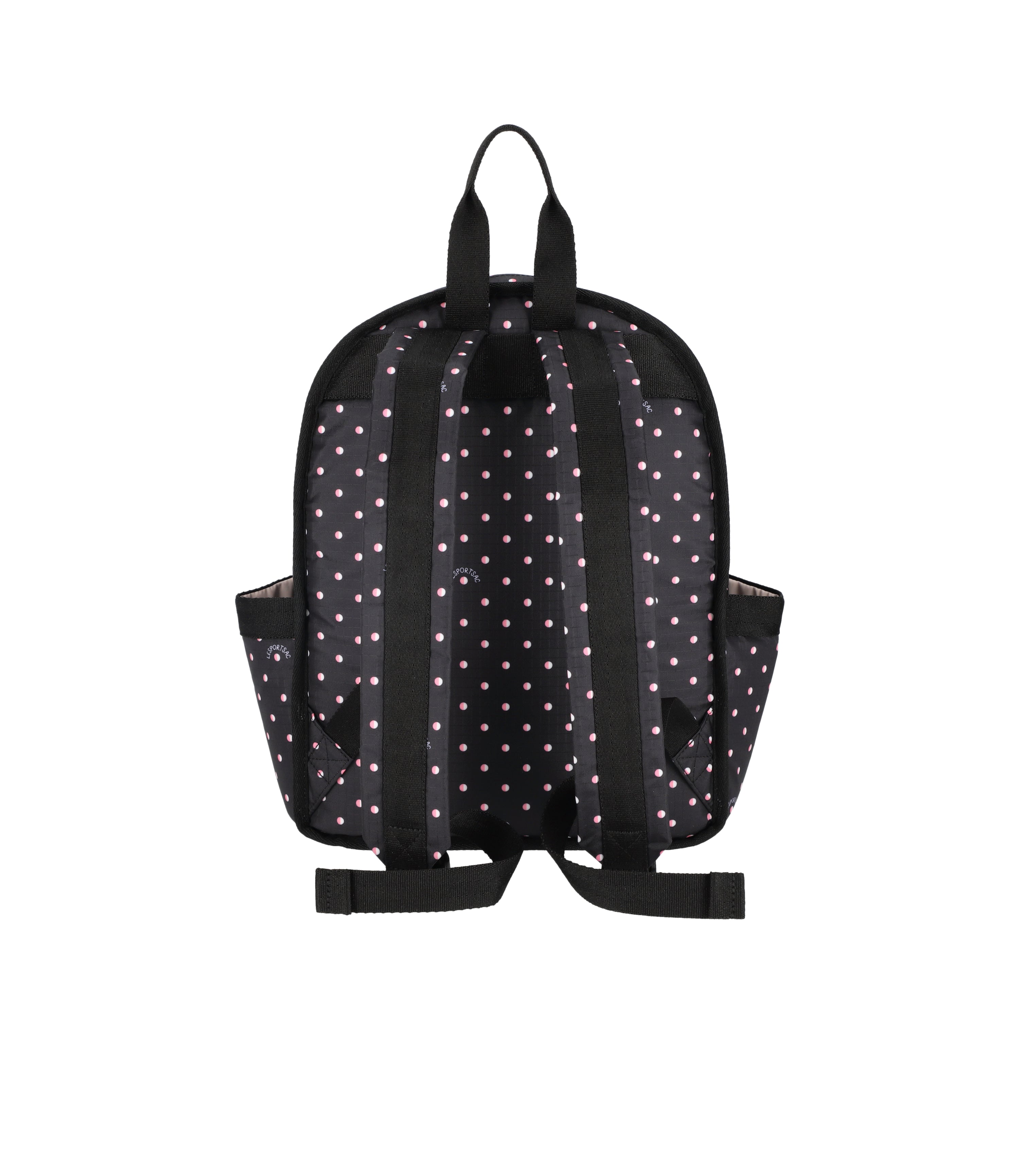 【Anyone more】Guwon Dot Polka Dot Mini Canvas Backpack Canvas Polka dot Backpack/Rucksack School bag College