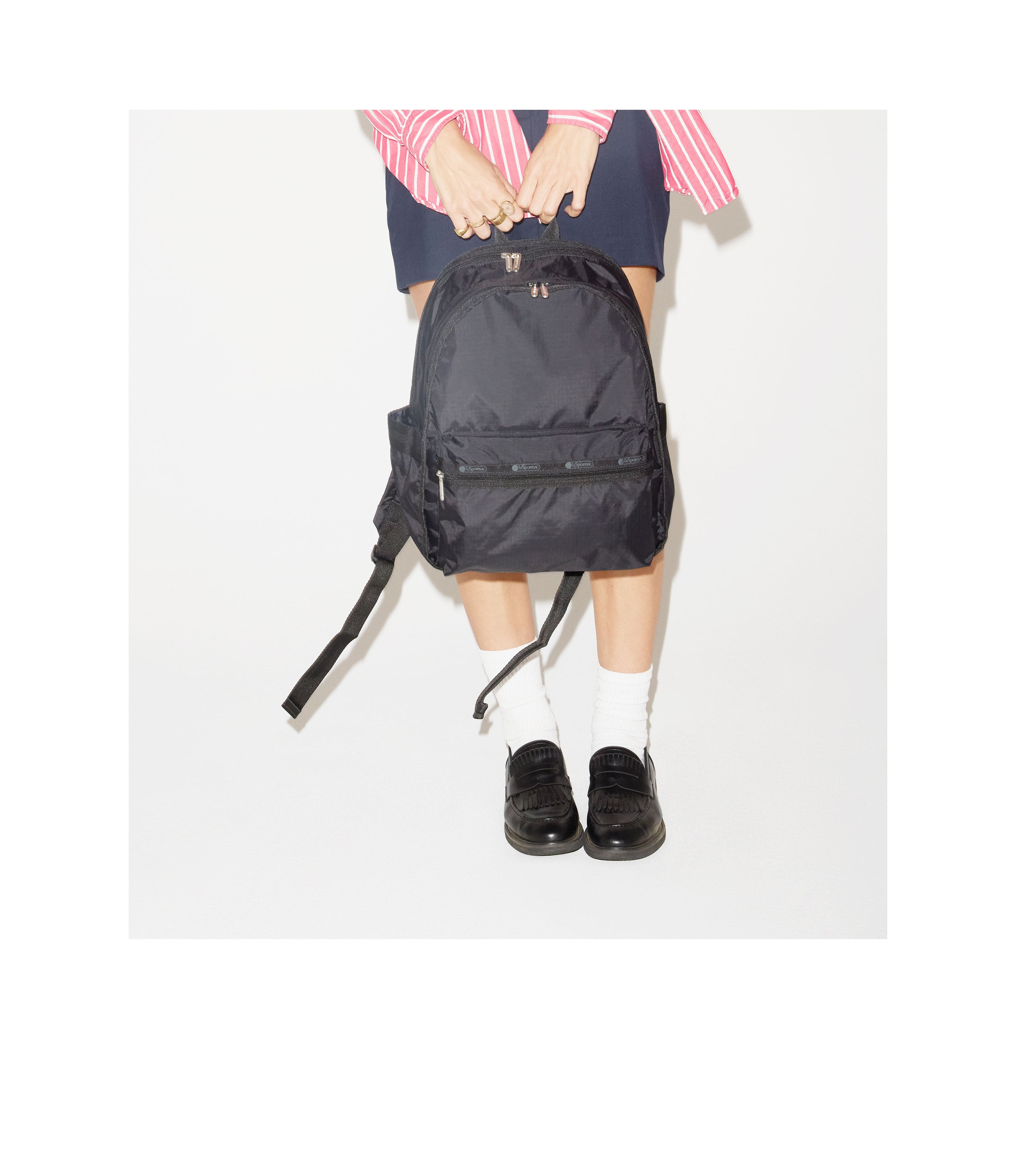 【☆yona☆】レスポートサック　ROUTE BACKPACK Solid Black Route Backpack | LeSportsac