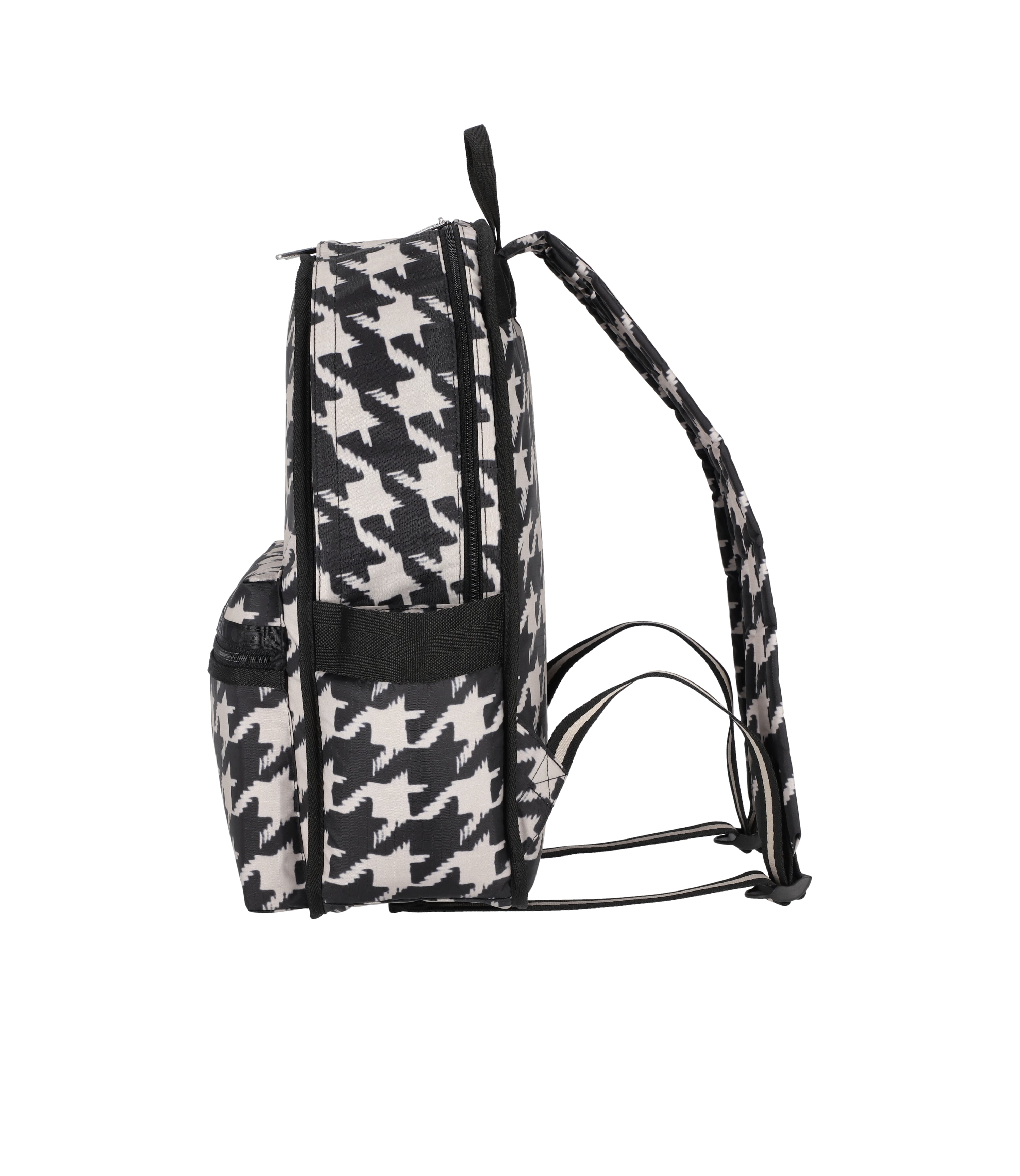 Route Backpack - Black/Beige Houndstooth print – LeSportsac