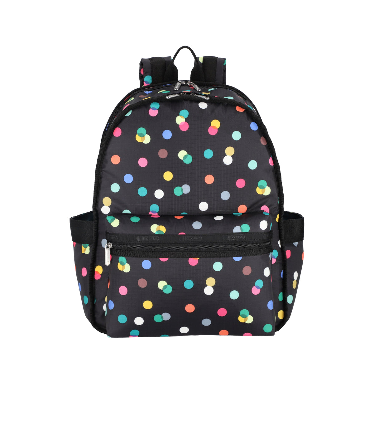 Route Backpack - Multicolor Dots Black print – LeSportsac