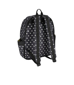 LeSportsac book bag Black Backpack with Colorful Heart Pattern school travel Lesportsac Rolling Duffel Bag Satchel Luggage Carry On  main image 4