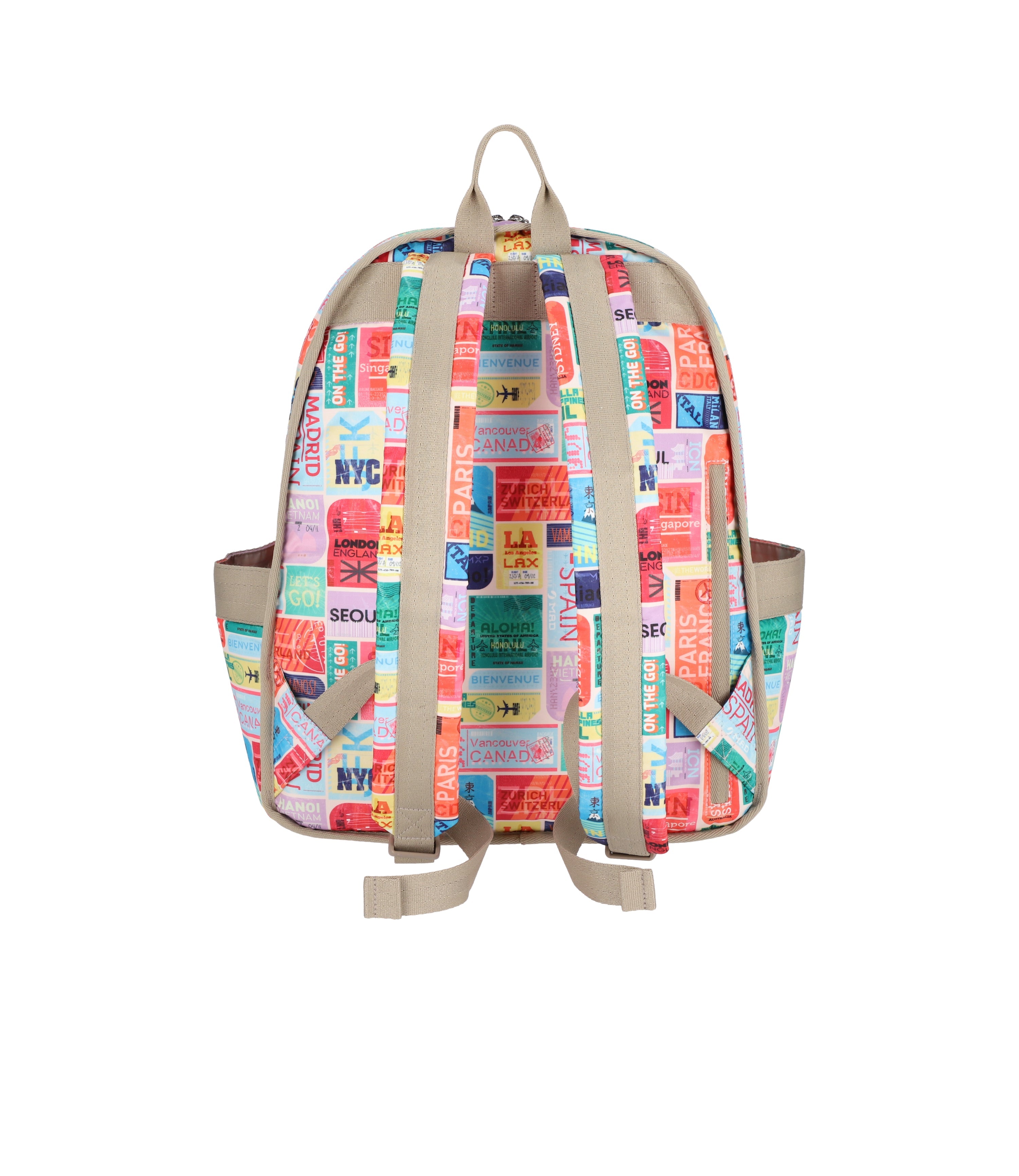 ★LeSportsac★ Lime Root Backpack 3747R136 Route Backpack - Multicolor Dots Black print – LeSportsac