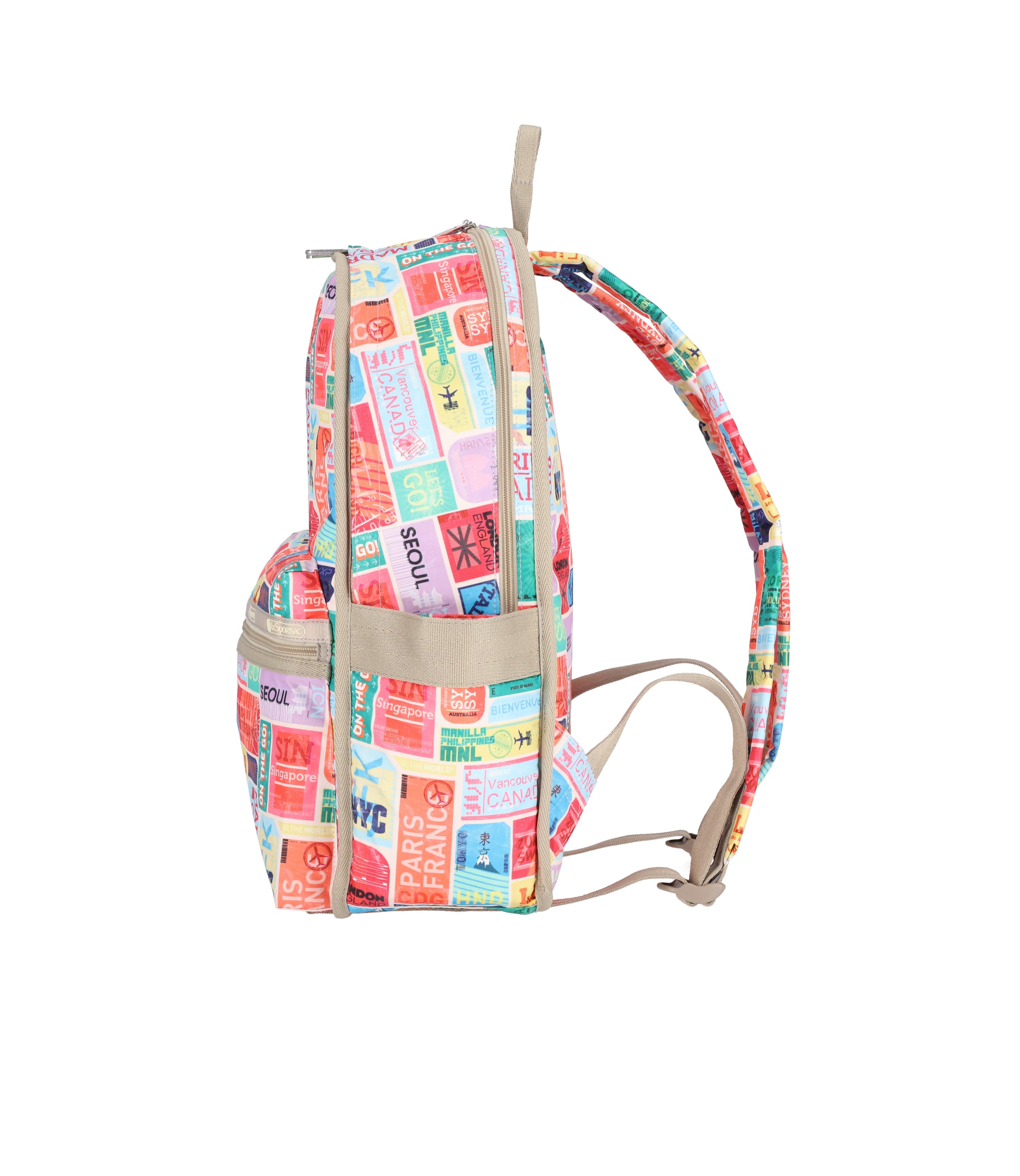 【LeSportsac】FLORESCENT FLORAL BLANC ROUTE BACKPACK★関税込 Black Route Backpack – Sleek & Functional for Everyday Use