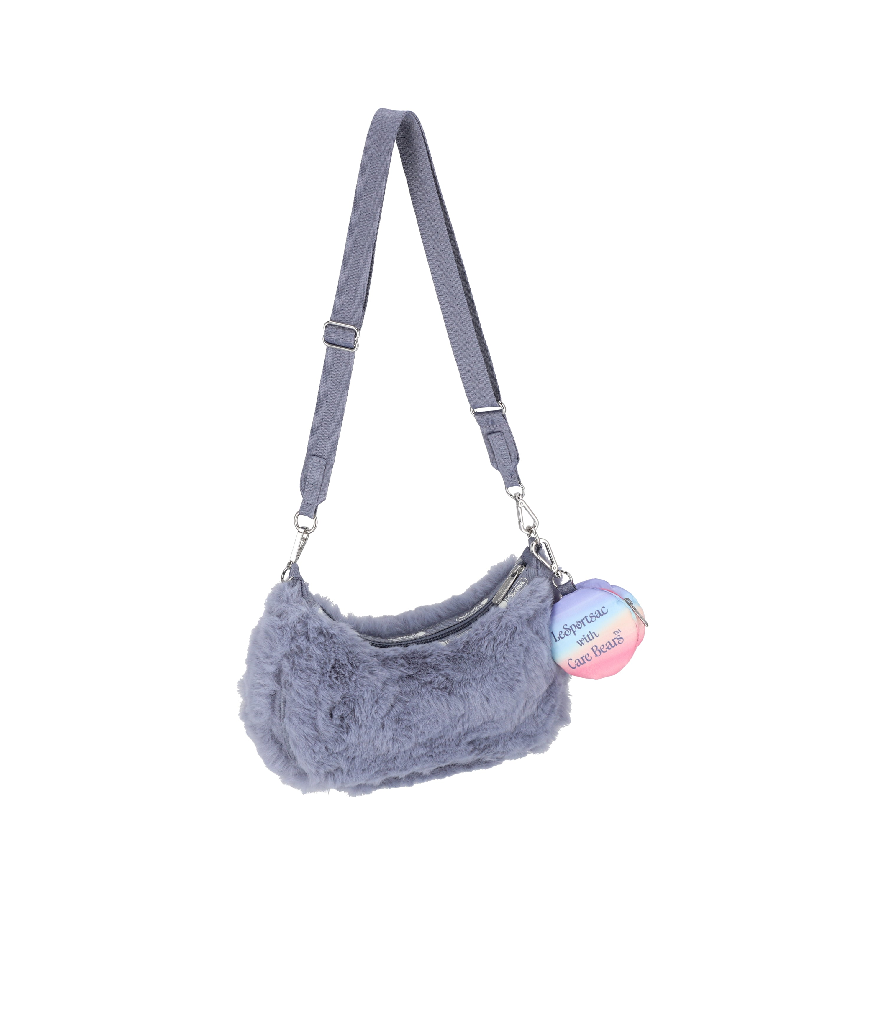 Small Convertible Hobo - Care Bears Fuzzy Gray – LeSportsac