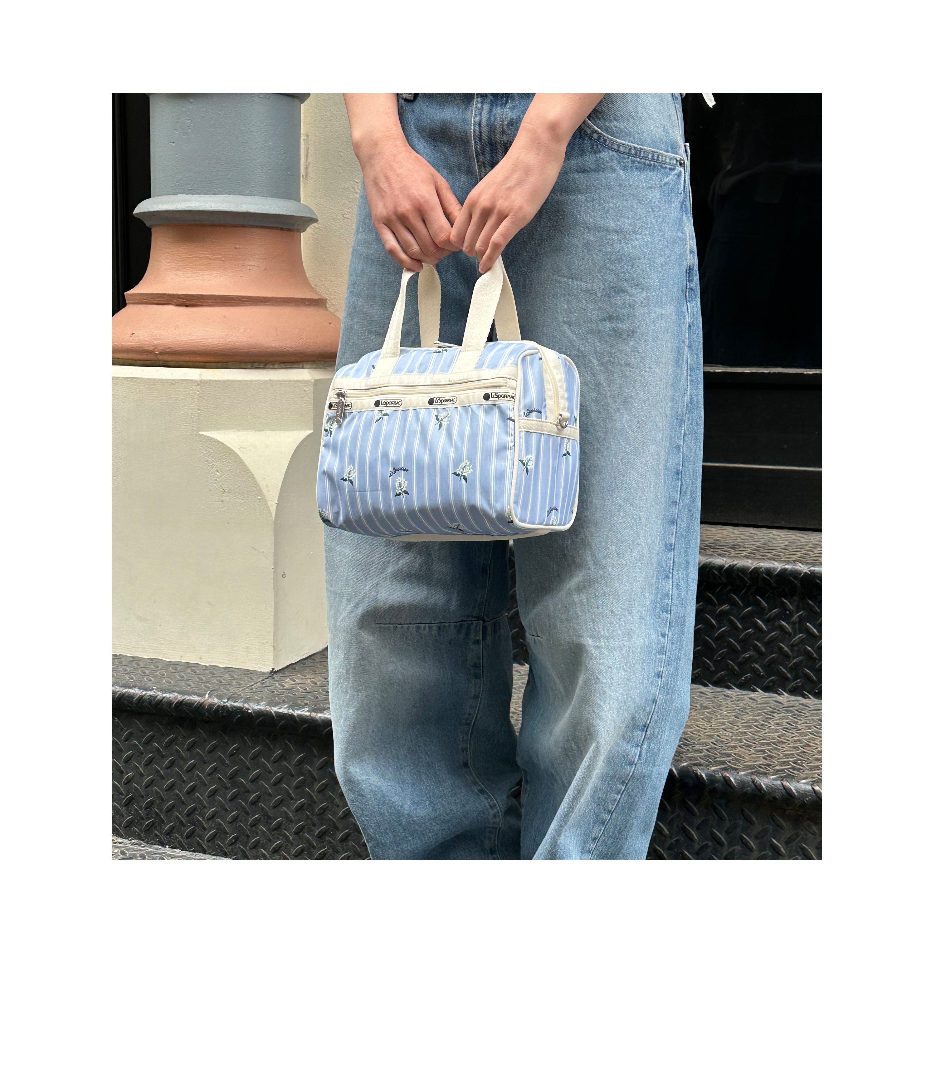 Everyday Small Satchel - Jasmine Stripe print – LeSportsac