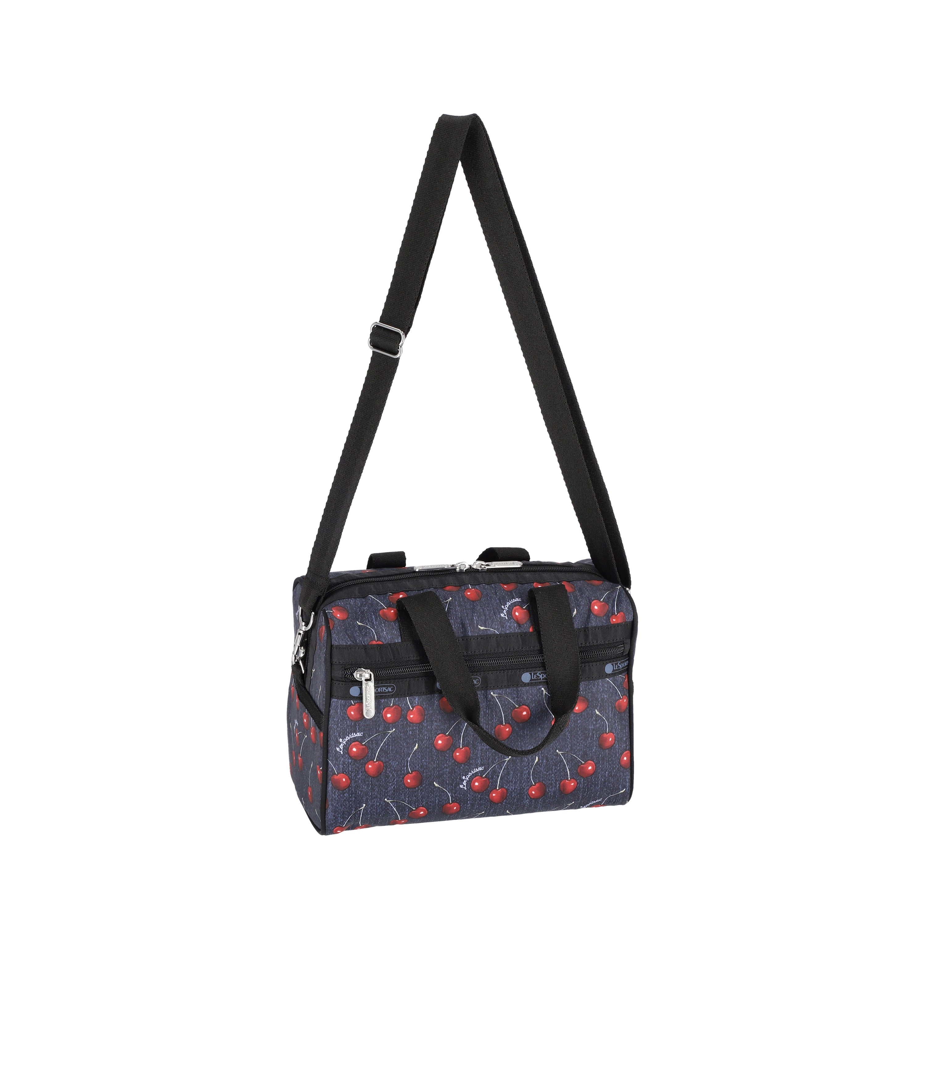 バッグチャーム LeSportsac CLS MICRO WEEKENDER CHARM CLASSICAL CHERRY Micro Weekender Charm - Midnight Green solid – LeSportsac
