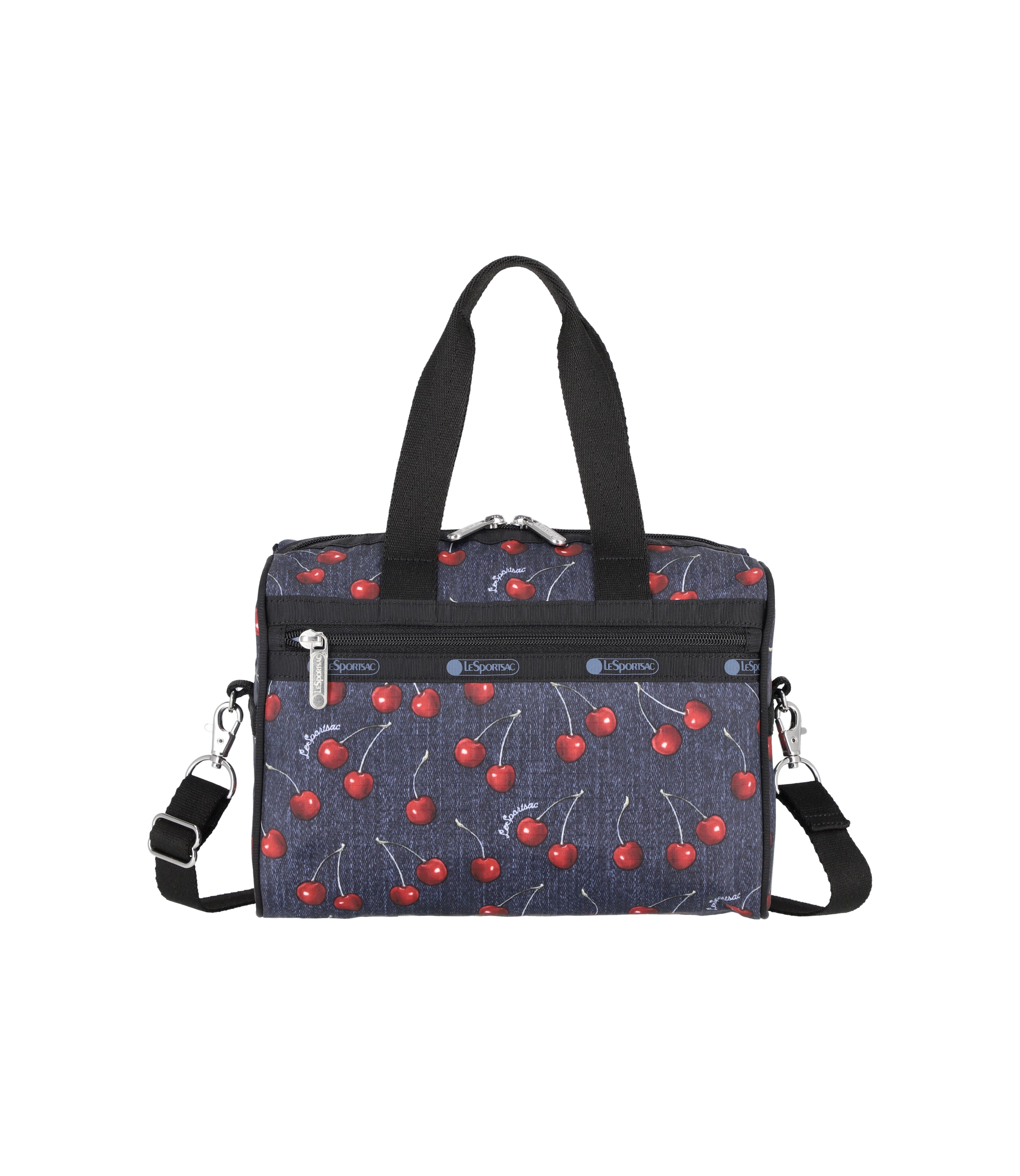 バッグチャーム LeSportsac CLS MICRO WEEKENDER CHARM CLASSICAL CHERRY Micro Weekender Charm - Midnight Green solid – LeSportsac