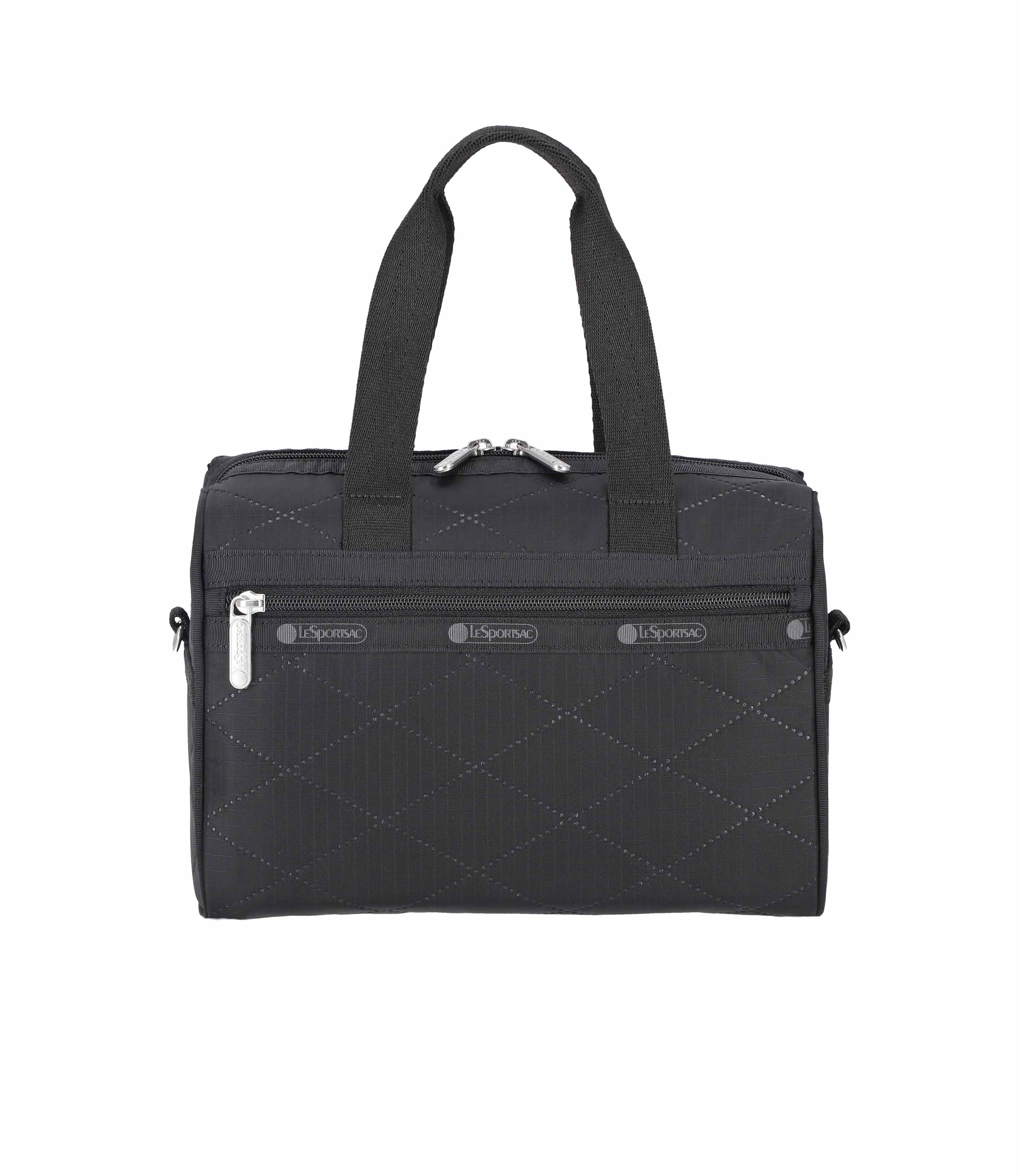 Everyday Small Satchel - Black Cross Deboss – LeSportsac